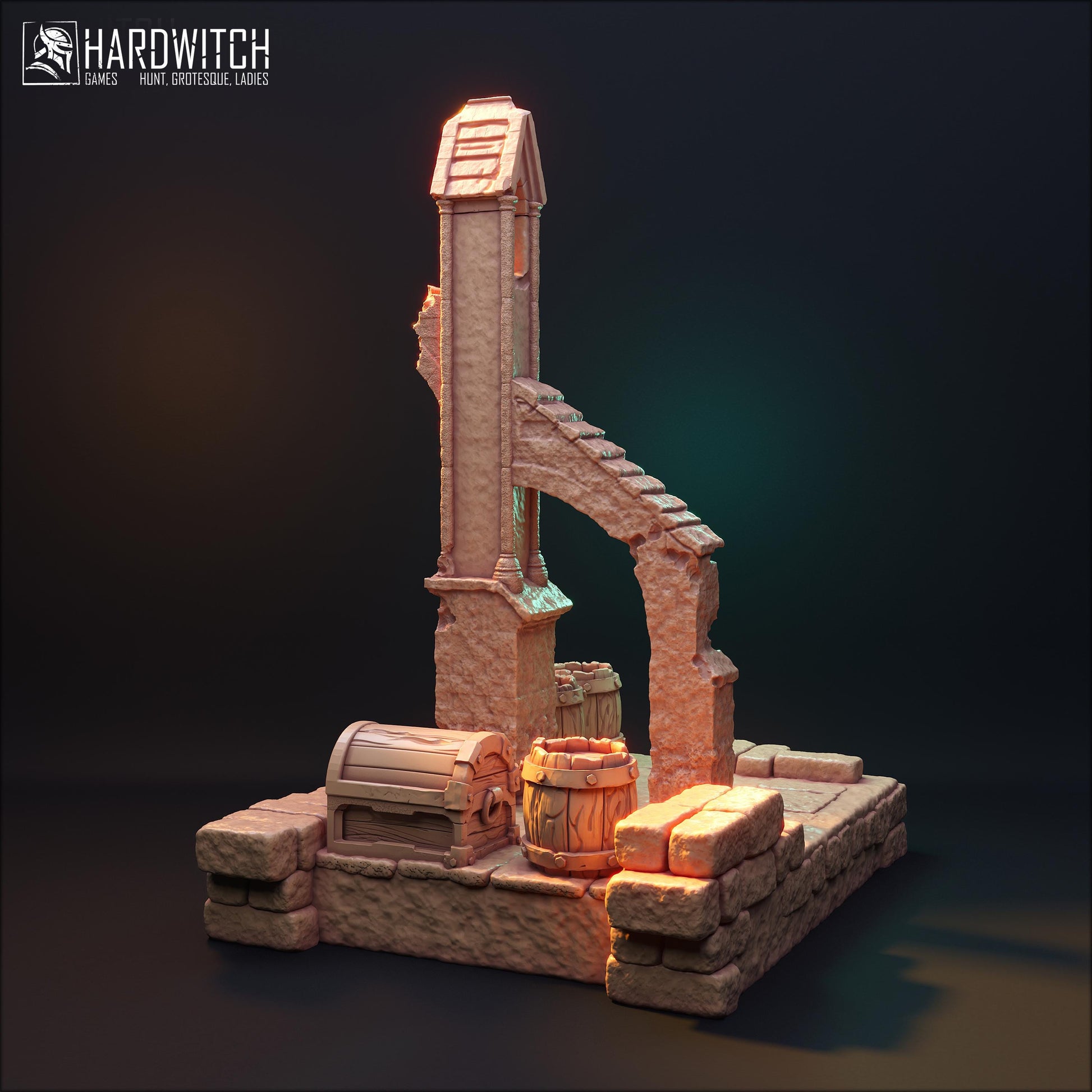 Ruin Miniature Terrain - HardWitch Games - 28mm / 32mm / 36mm