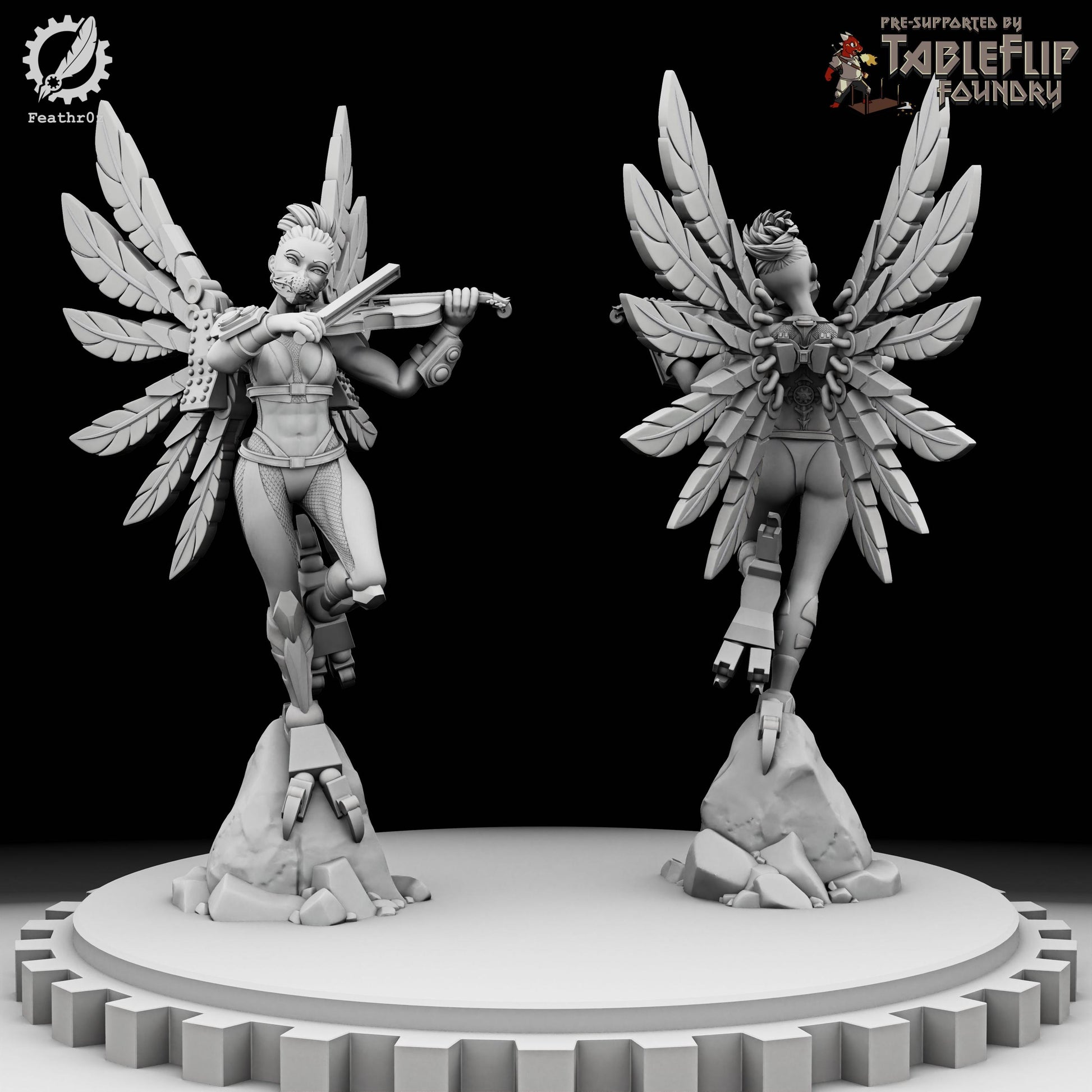 Aurora Vanguard Violinist 004 Miniature (Standard & NSFW Variations) - Feathr0z - 32mm