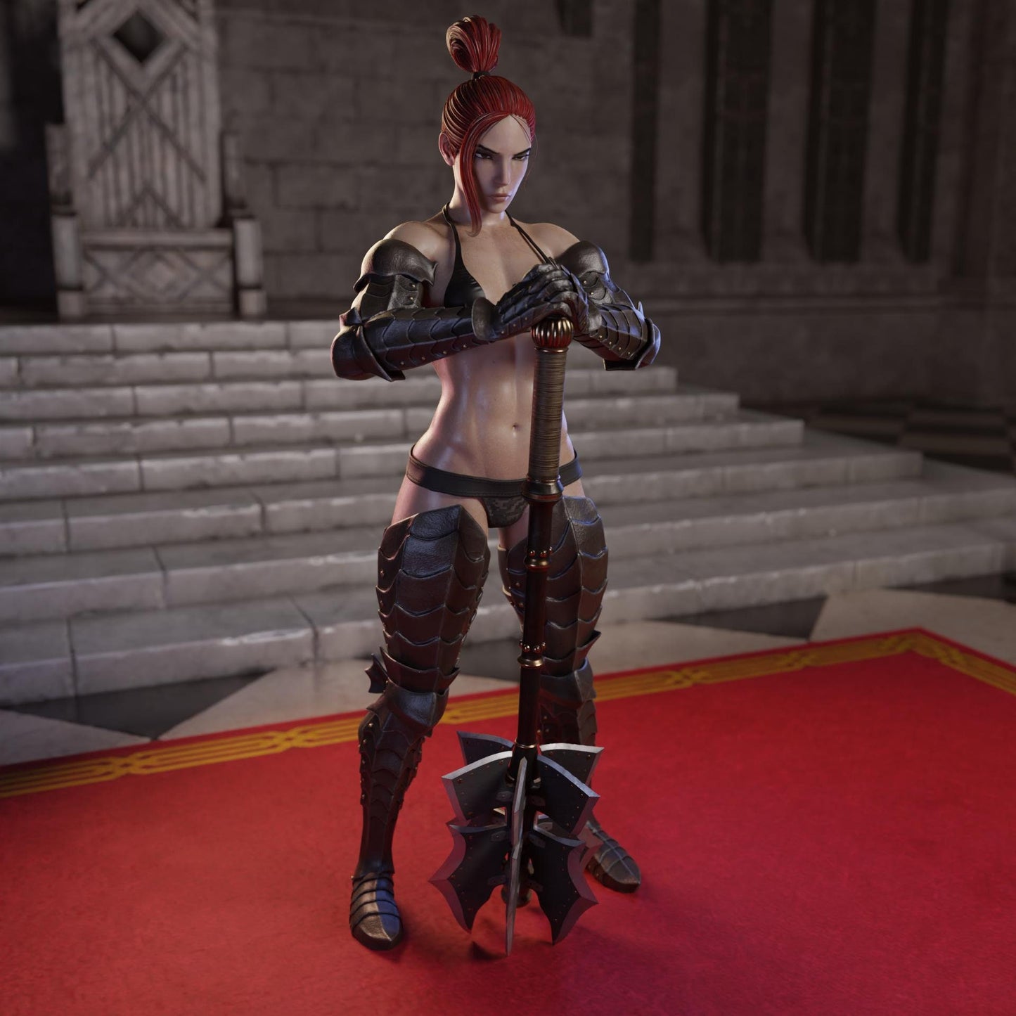 Captain Rhea Miniature (2 Variations including NSFW) - QB Works - 28mm / 32mm / 36mm / 75mm