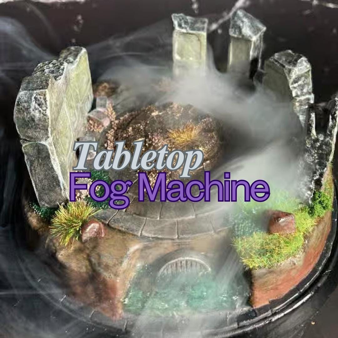 Tabletop Fog Machine with Fantasy Bases! - Limelight Miniatures - Terrain