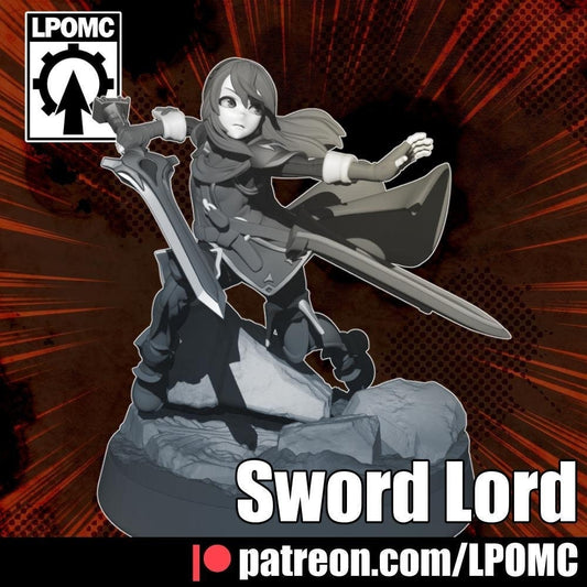 Sword Lord Miniature - LPOMC - 28mm / 32mm / 36mm / 75mm
