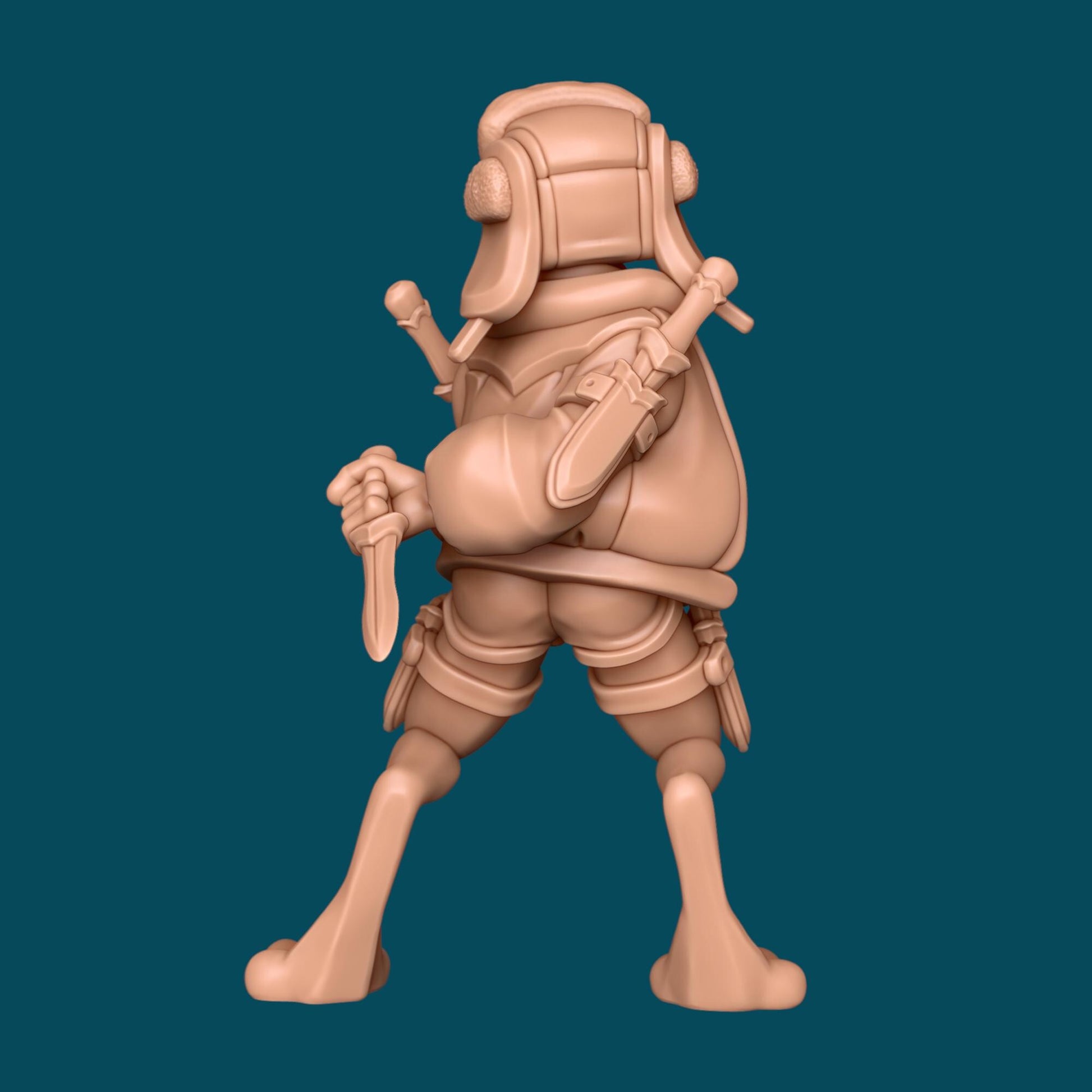 Peanut, Poison Dagger Frogfolk Miniature - Awkward Penguin’s Minis - 28mm / 32mm / 36mm