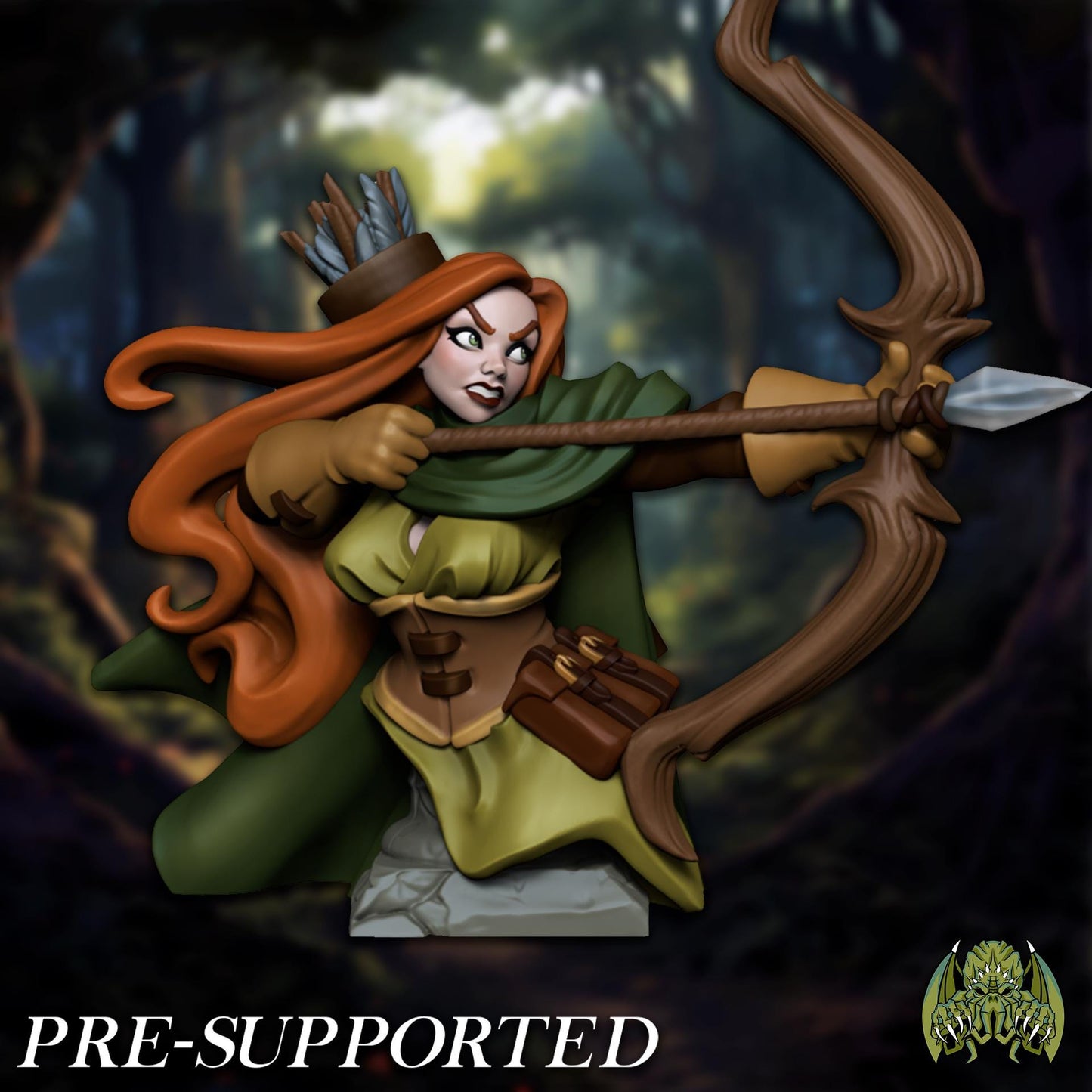 Florence the Archer Miniature - Miniatures of Madness - 28mm / 32mm / 36mm / Bust / Diorama