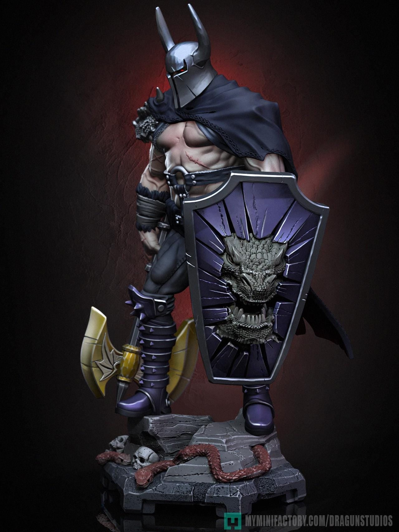 Death Adder Miniature - DraGun Studios - 80mm / 115mm