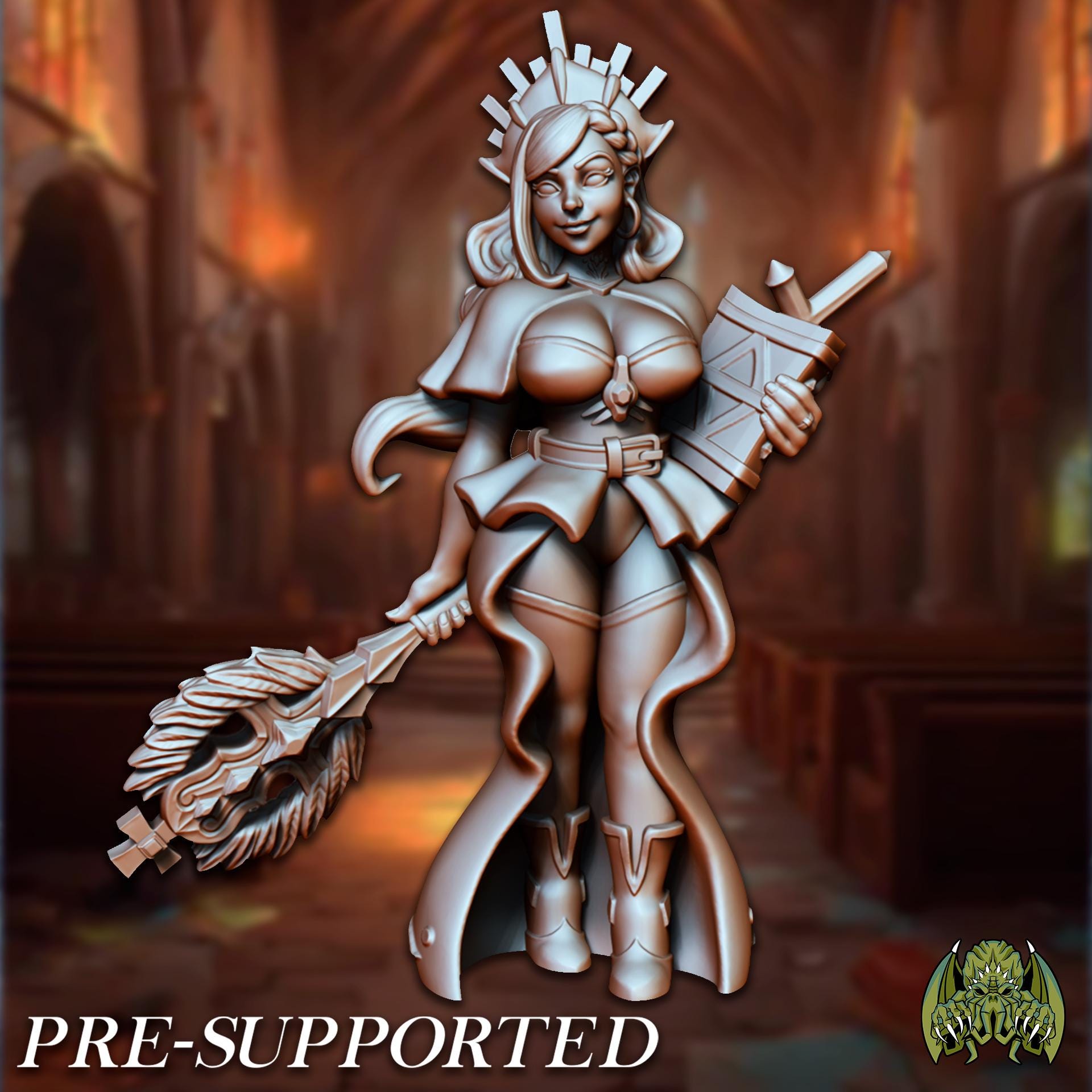 Nadya Dawnseeker Miniature - Miniatures of Madness - 28mm / 32mm / 36mm