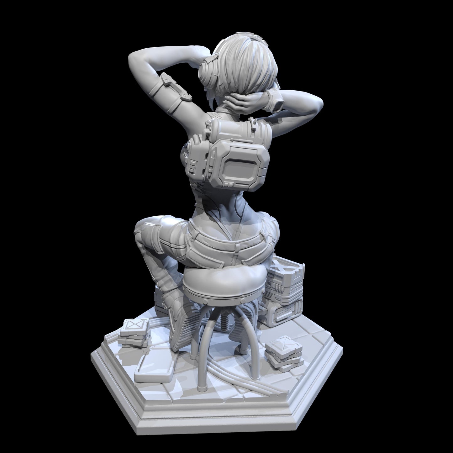 Cyberpunk Girls Miniatures (Standard, NSFW, and Cybercar Variations) - Claudia's Gallery - 28mm / 32mm / 36mm / 75mm