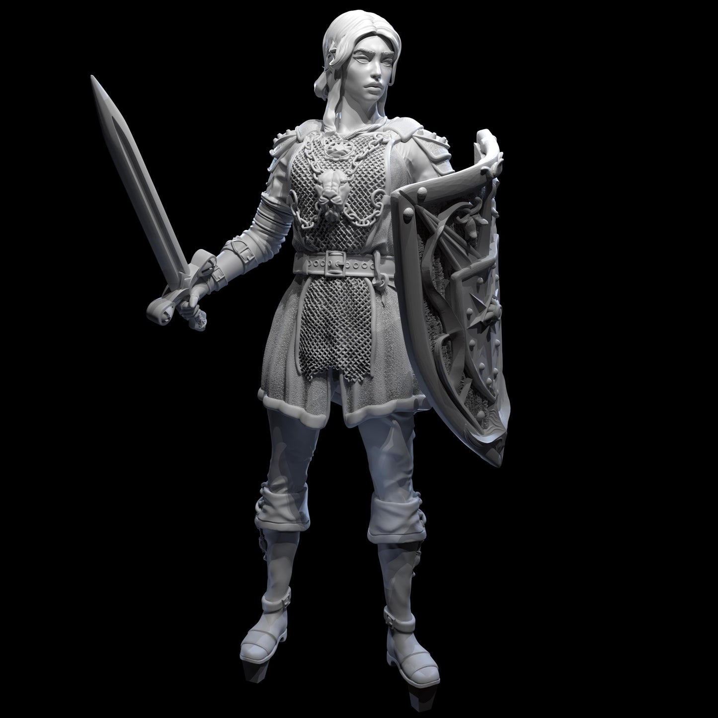 Paladin Beatrix Miniature (5 Variations) - 3Darts - 28mm / 32mm / 36mm / 75mm / 120mm