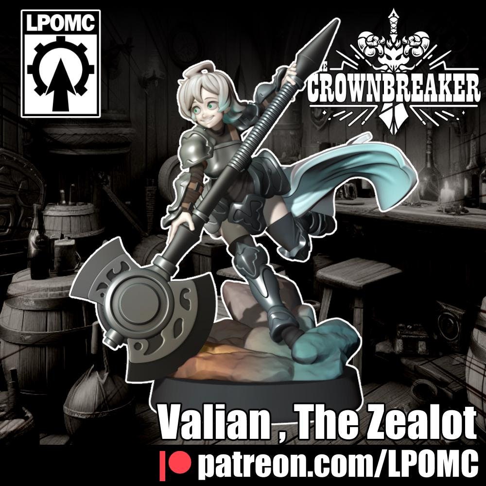 Valian, The Zealot Miniature - LPOMC - 28mm / 32mm / 36mm
