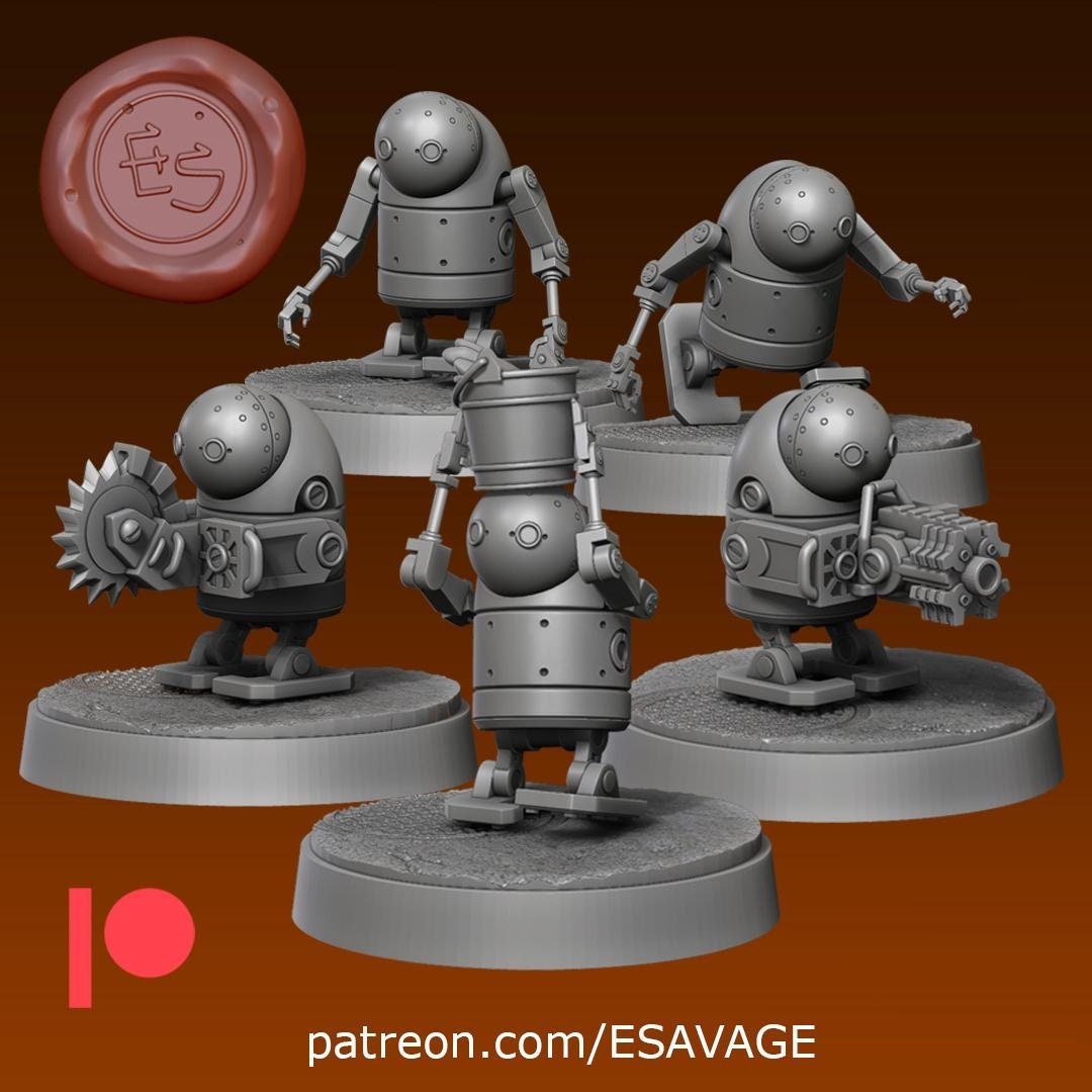 Automaton Miniature (5 Variations) - Ethan Savage Studios - 28mm / 32mm / 36mm