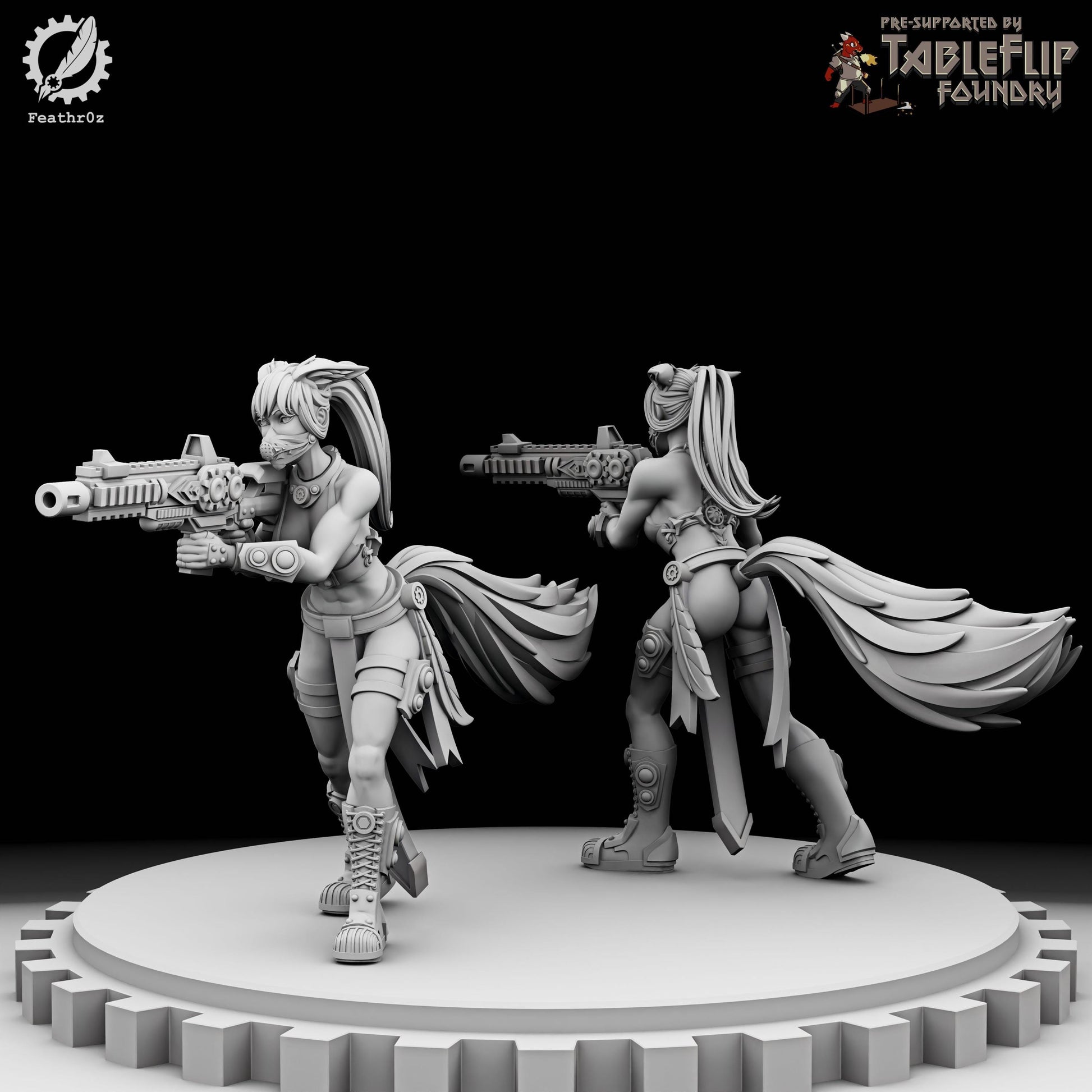 Aurora Vanguard HV Rifle Squad 001 Miniature (4 Variations) - Feathr0z - 32mm