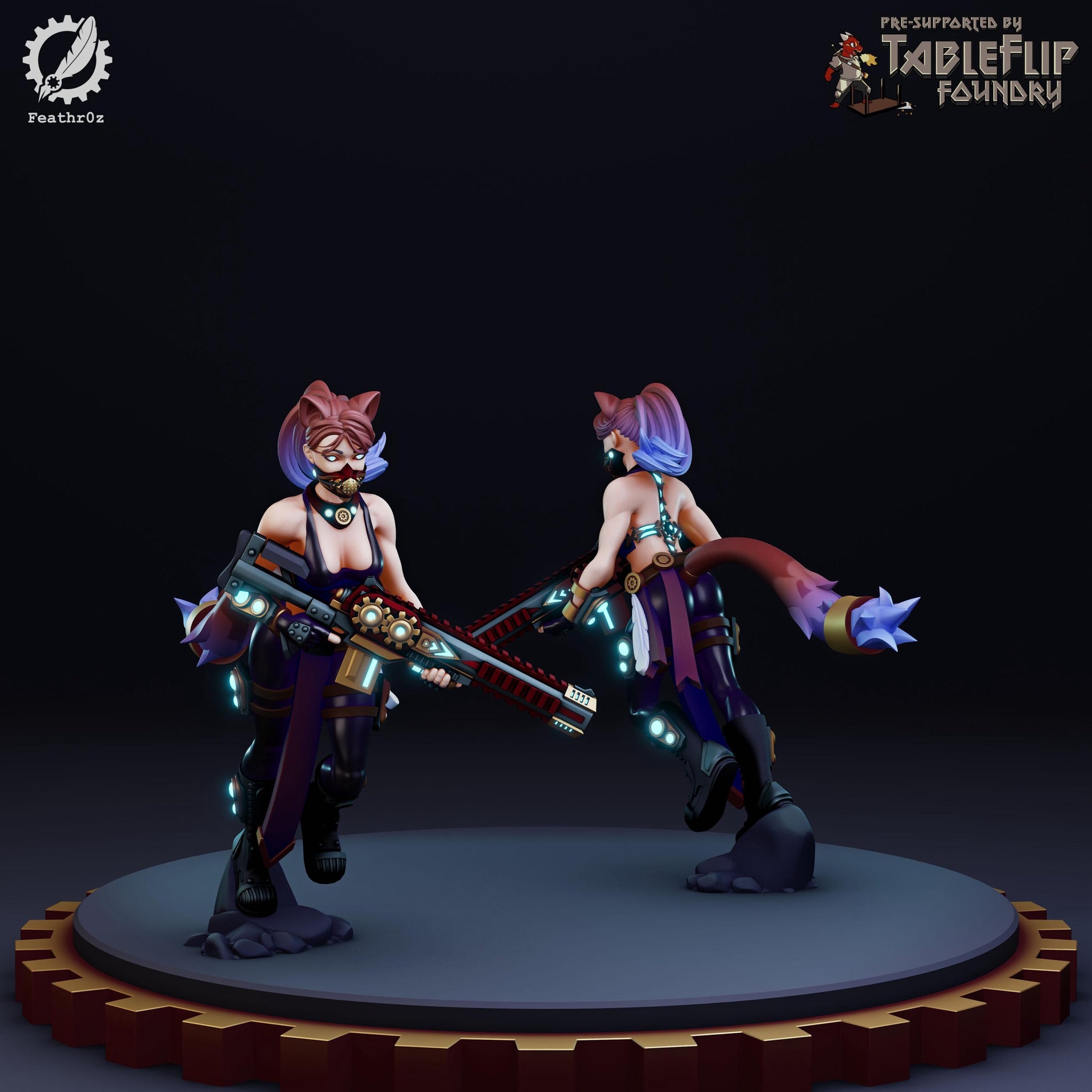 Aurora Vanguard HV Rifle Squad 001 Miniature (4 Variations) - Feathr0z - 32mm