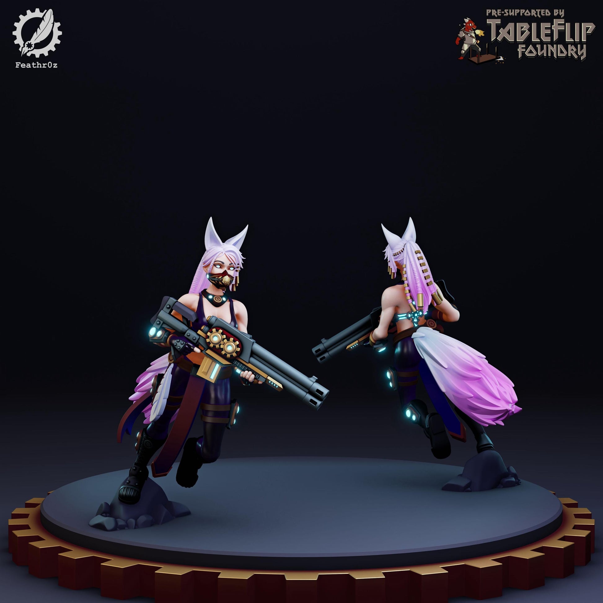 Aurora Vanguard HV Rifle Squad 001 Miniature (4 Variations) - Feathr0z - 32mm