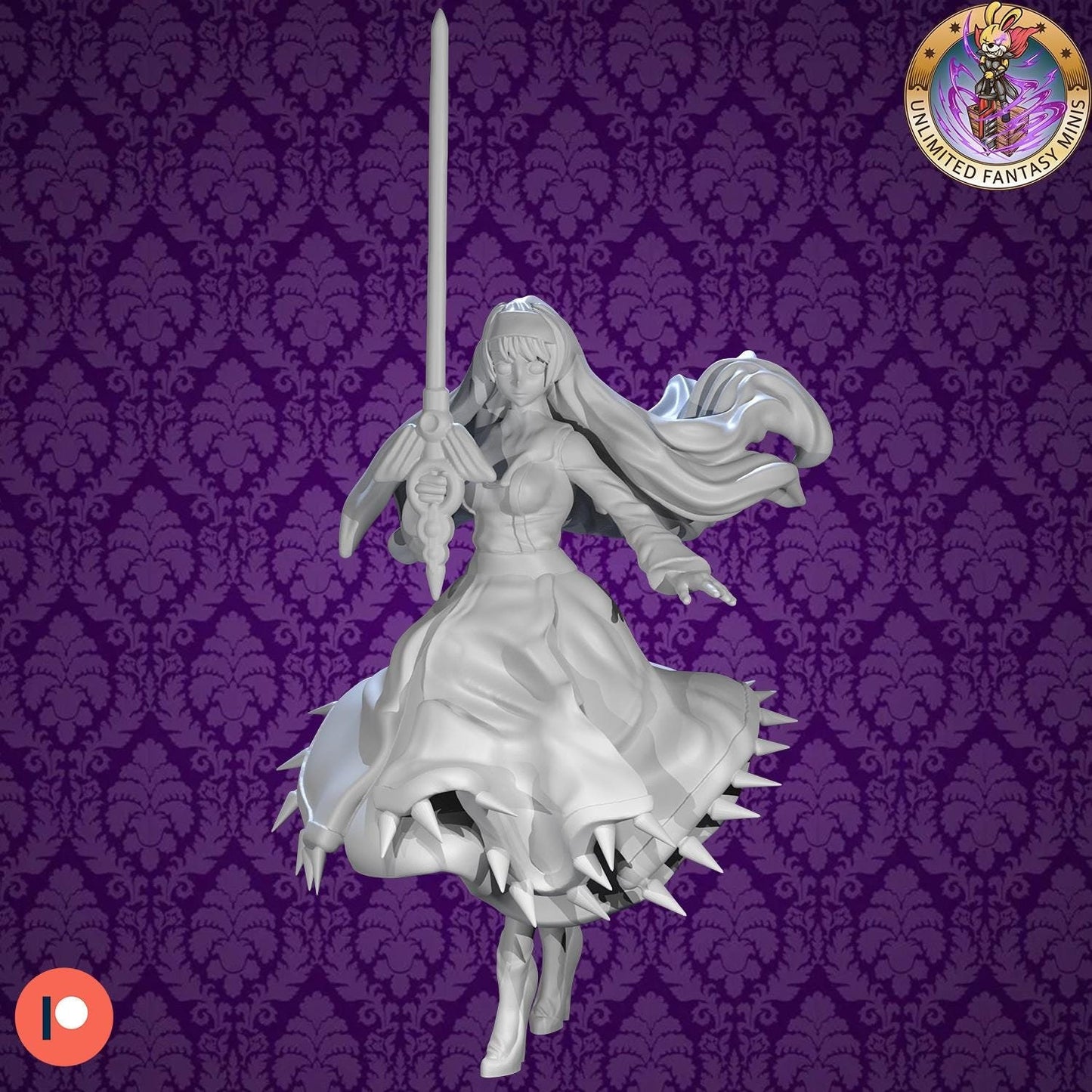 Executor Fencer Miniature - Unlimited Fantasy Minis - 28mm / 32mm / 36mm