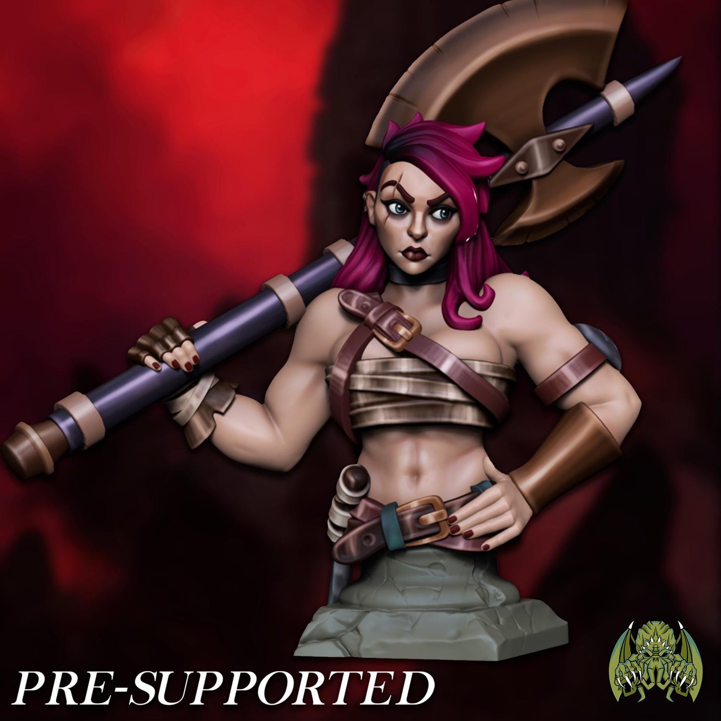 Moxi the Barbarian Miniature - Miniatures of Madness - 28mm / 32mm / 36mm / Bust / Diorama