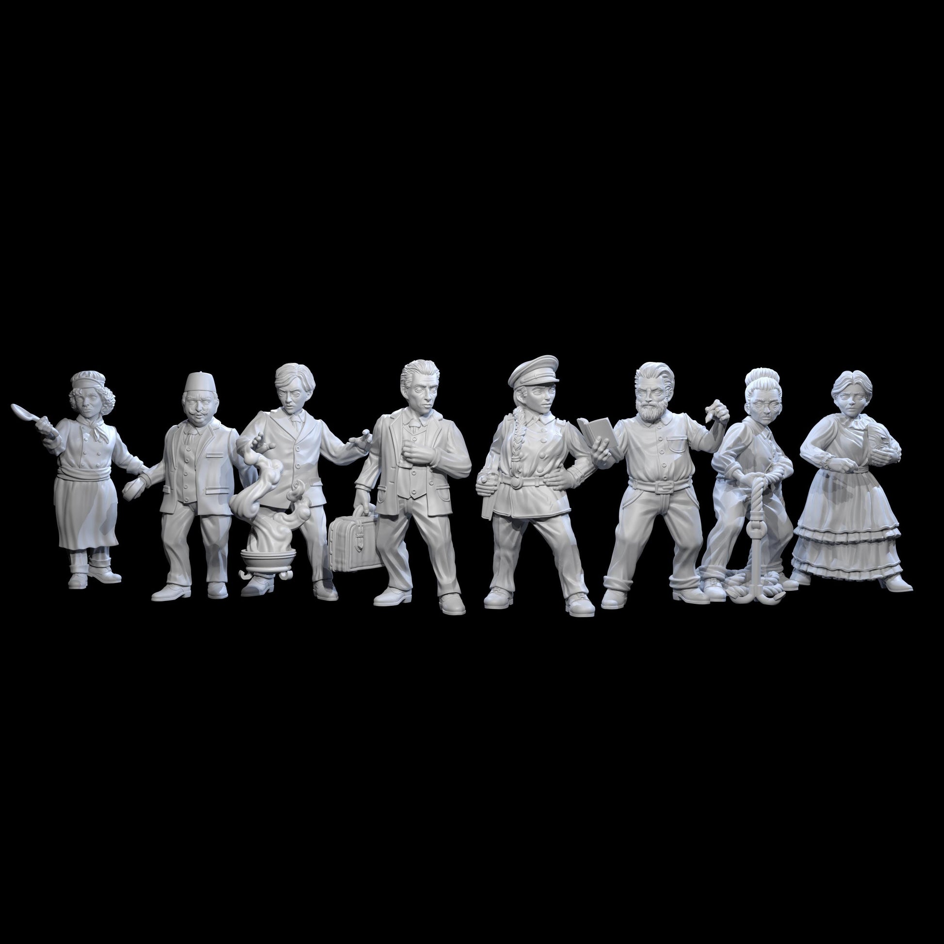 Unfathomable: Abyssal Character Miniatures Set - Adaevy Creations - 28mm / 32mm / 36mm