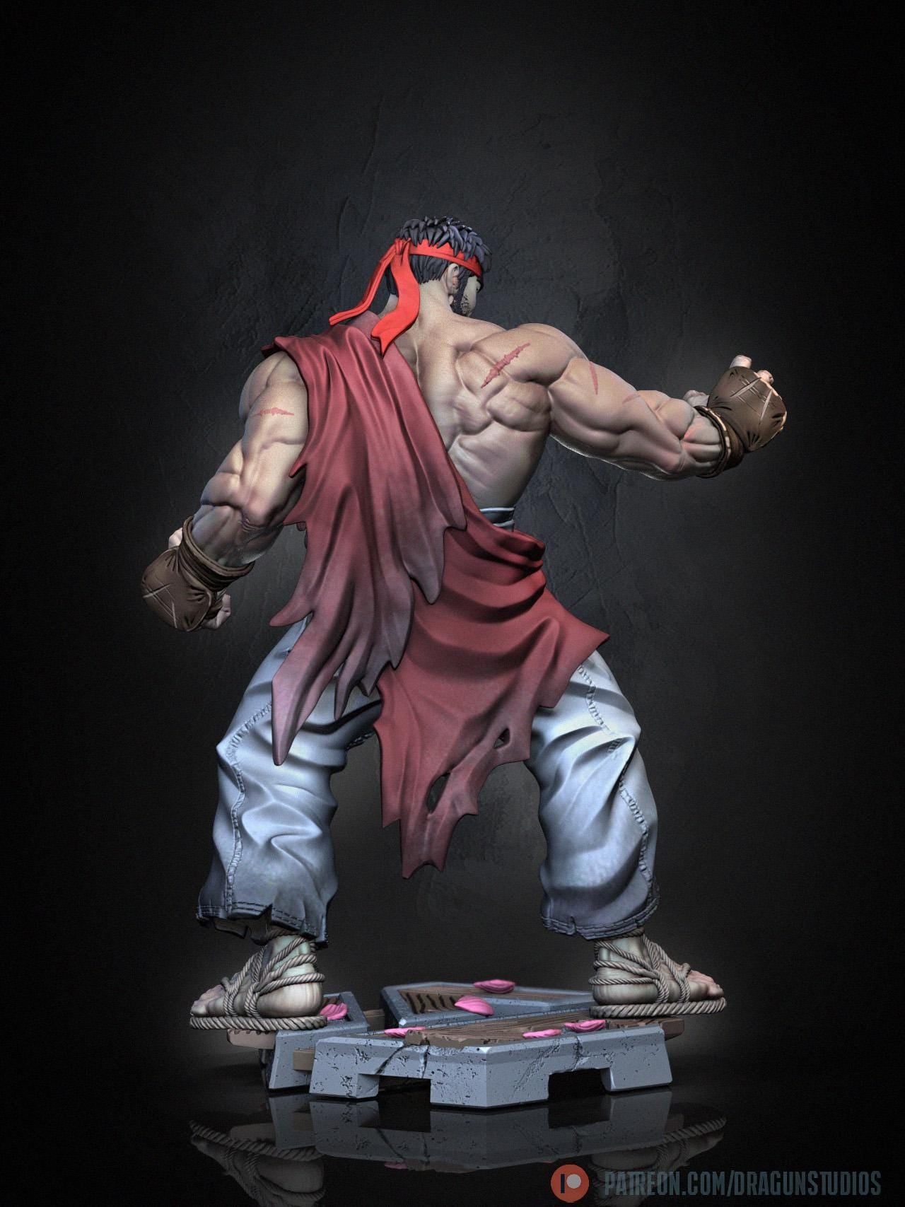 Downright Fierce Fighter Miniature - DraGun Studios - 28mm / 32mm / 36mm / 75mm / 100mm