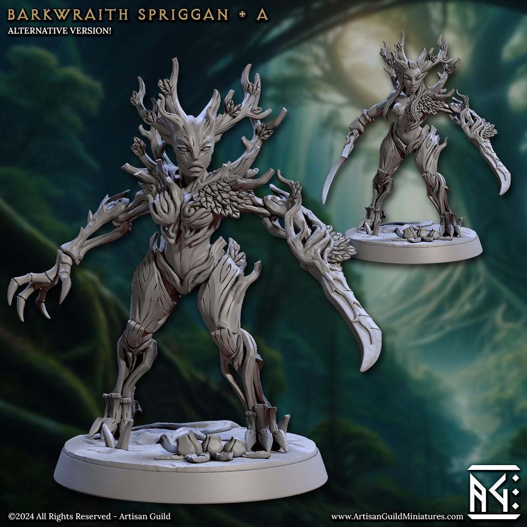 Barkwraith Spriggan Miniature (6 Variations) - Artisan Guild - 28mm / 32mm / 36mm