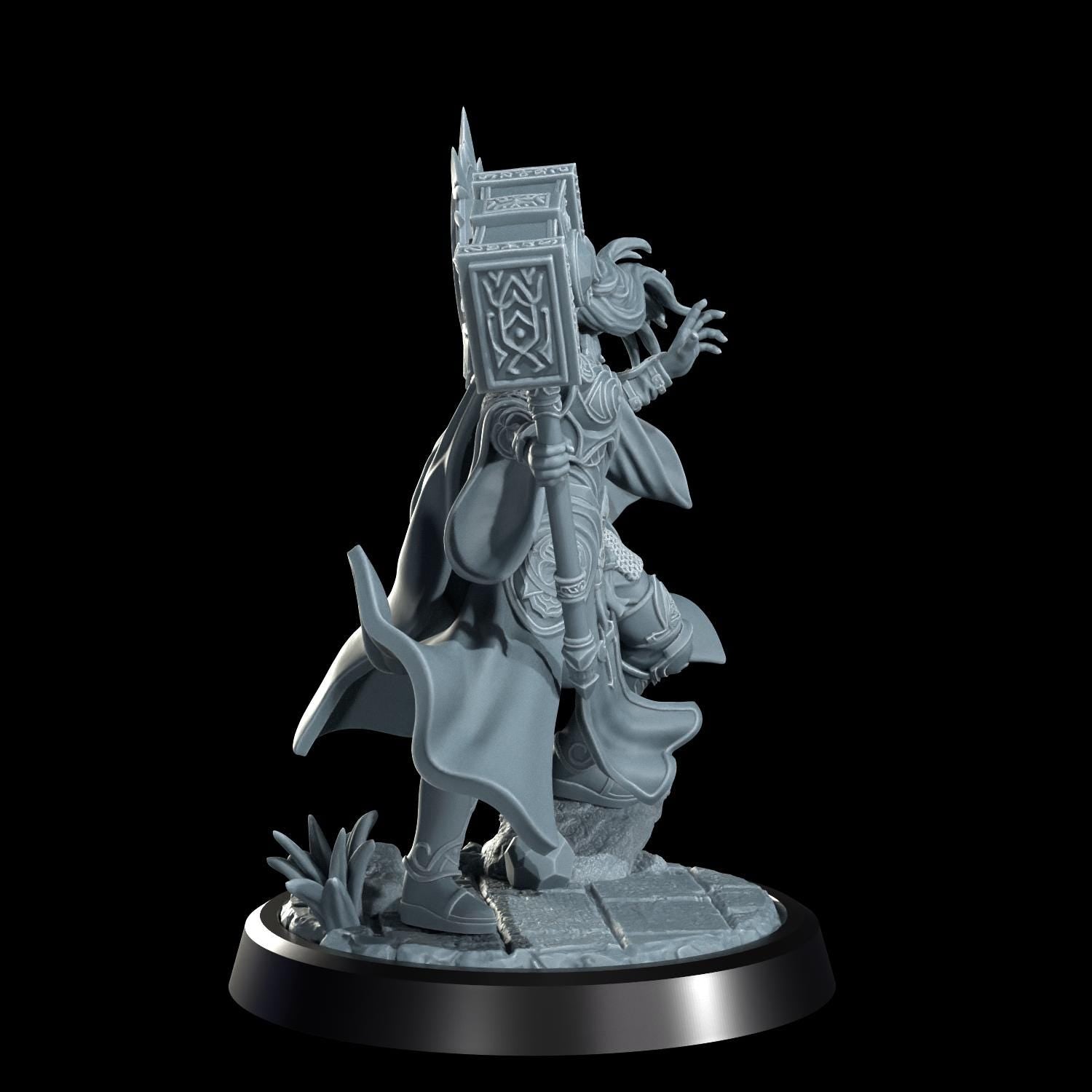 Aasimar Cleric Miniature (Alternate Weapon Variations) - Cosmondo - 28mm / 32mm / 36mm / 75mm / 120mm