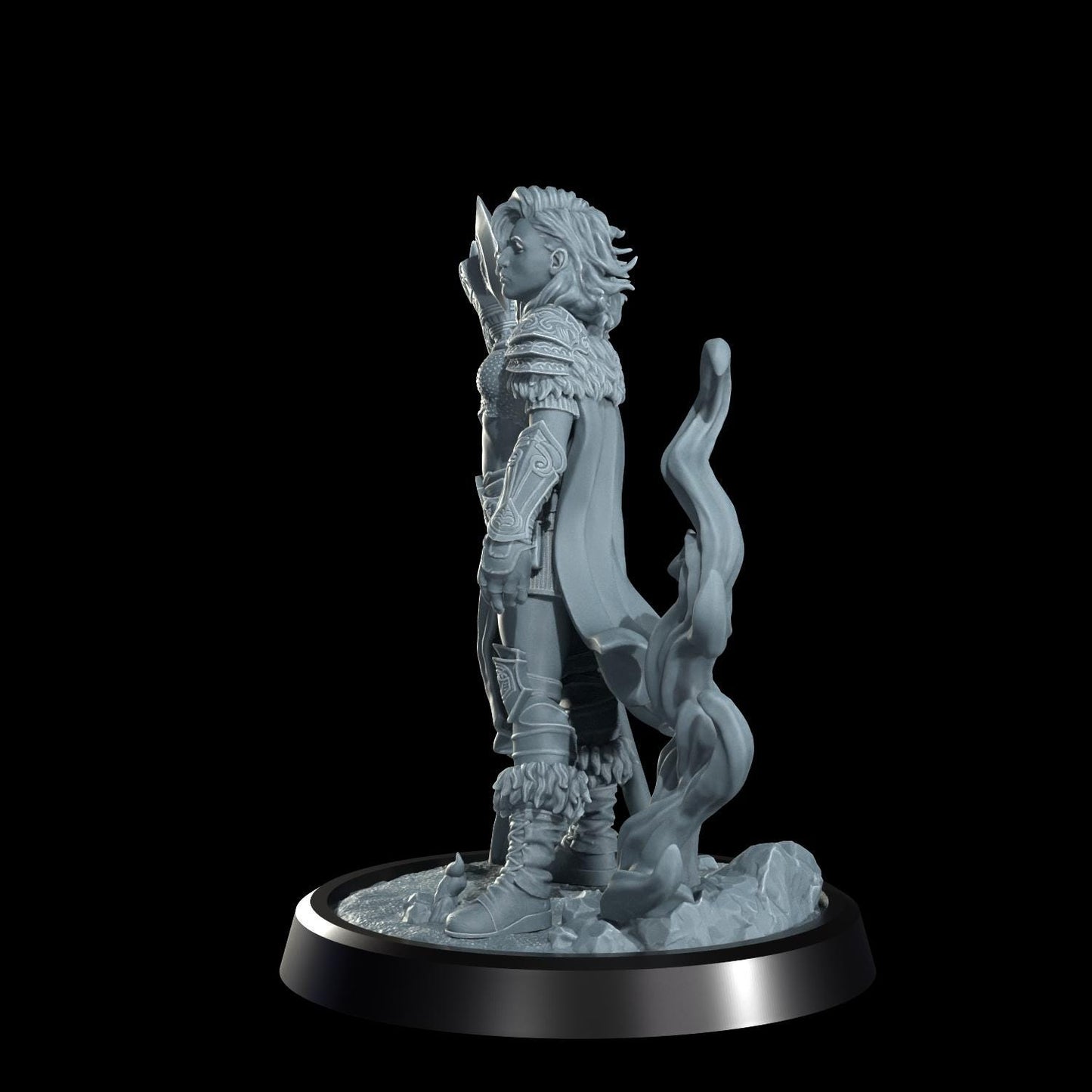 Fire Genasi Miniature (Alternate Weapon Variations) - Cosmondo - 28mm / 32mm / 36mm / 75mm / 120mm