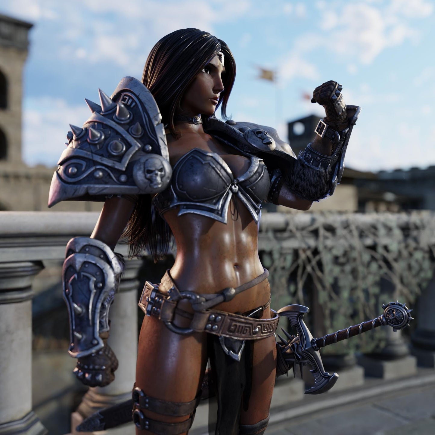 Champion Anya Miniature (Standard & NSFW Variations) - QB Works - 28mm / 32mm / 36mm / 75mm