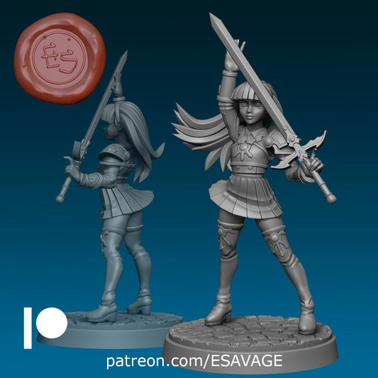 Magic Knight Yumi - Ethan Savage Studios - 28mm / 32mm / 36mm / 75mm