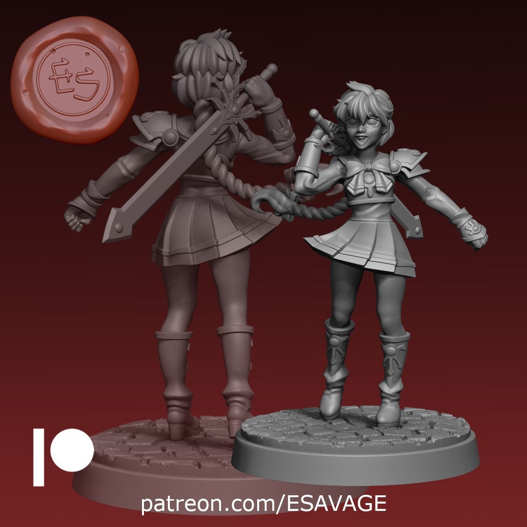 Magic Knight Hikari - Ethan Savage Studios - 28mm / 32mm / 36mm / 75mm
