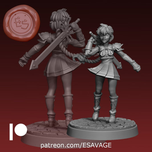 Magic Knight Hikari - Ethan Savage Studios - 28mm / 32mm / 36mm / 75mm
