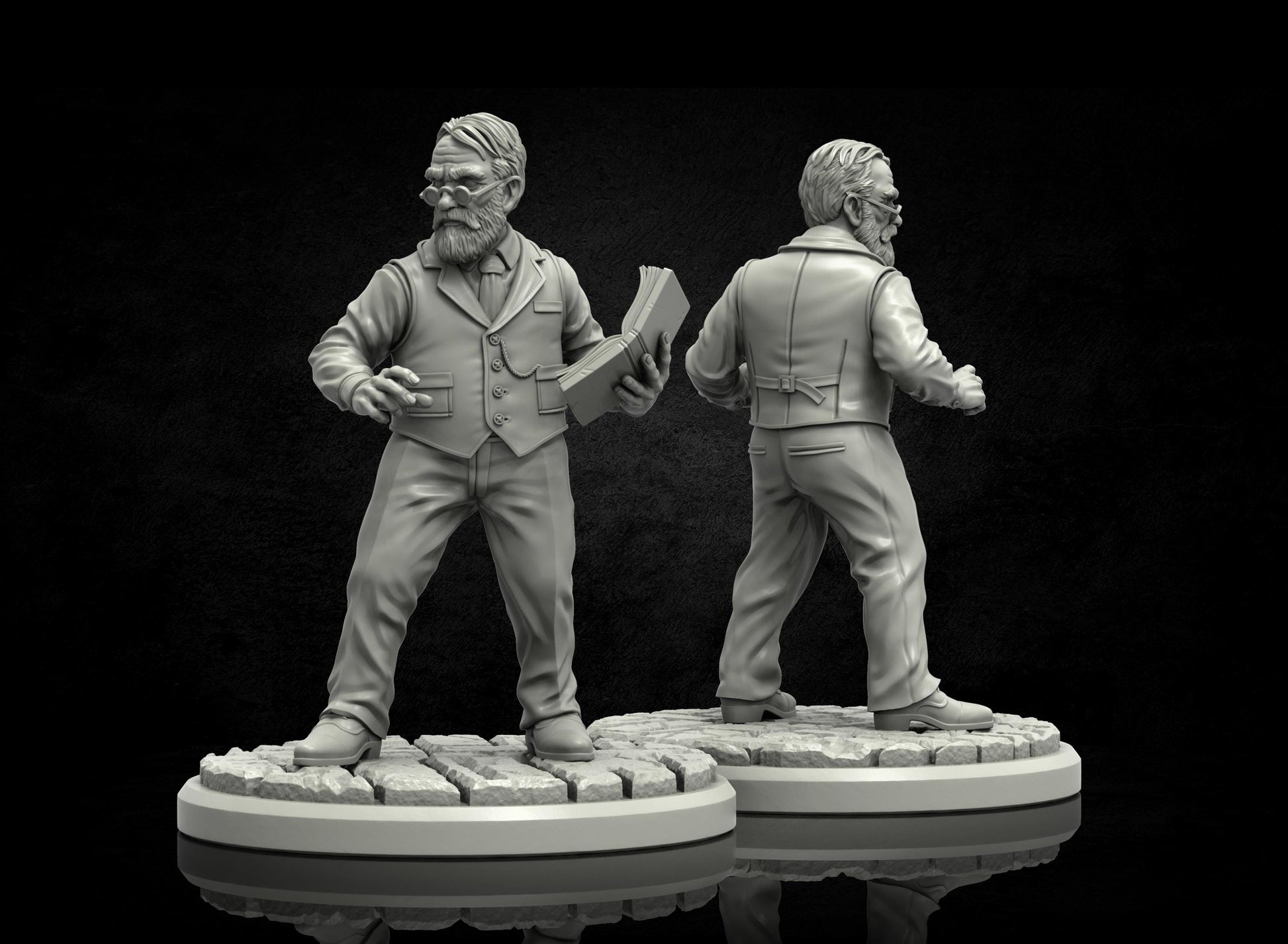 Lead Librarian Miniature - Adaevy Creations - 28mm / 32mm / 36mm