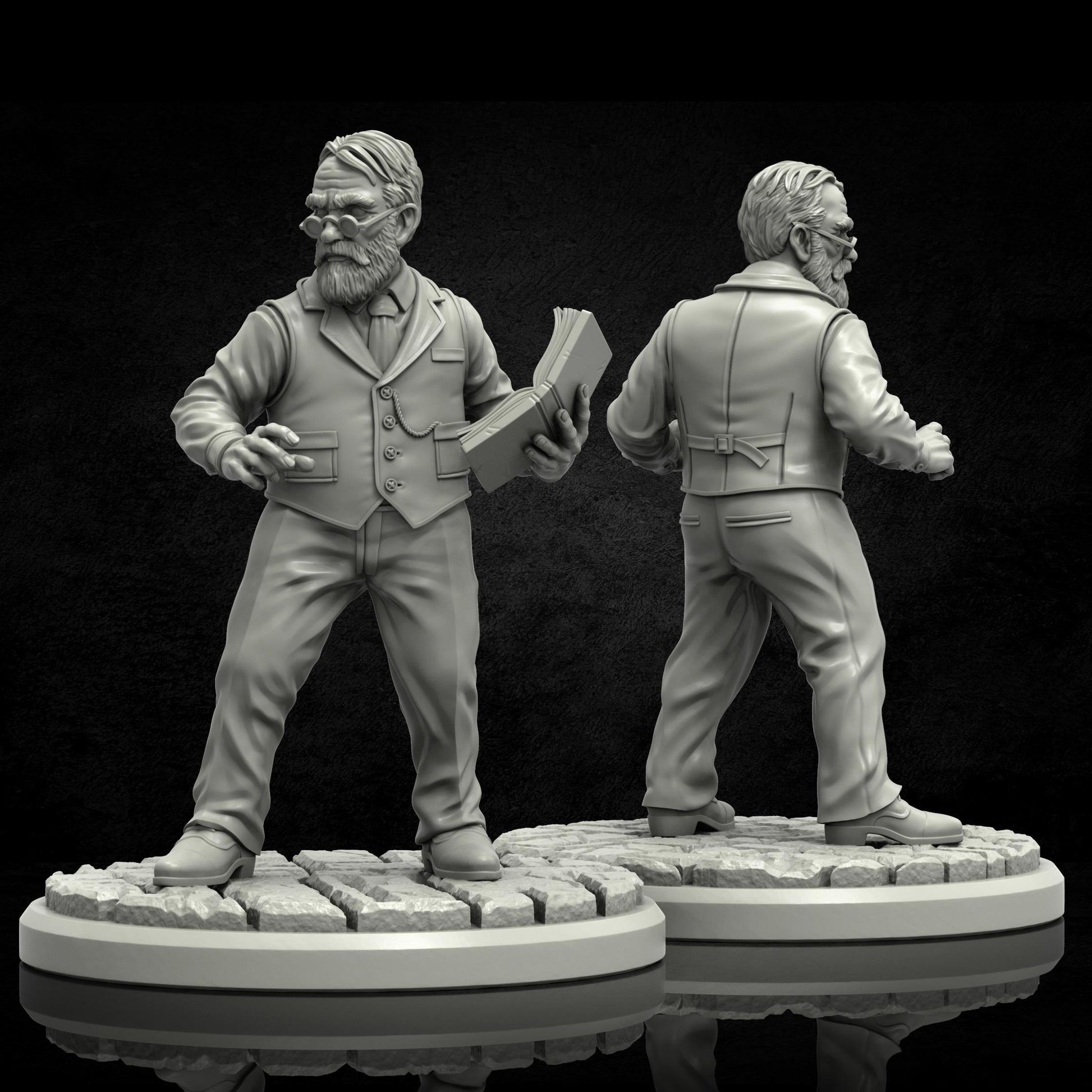 Lead Librarian Miniature - Adaevy Creations - 28mm / 32mm / 36mm