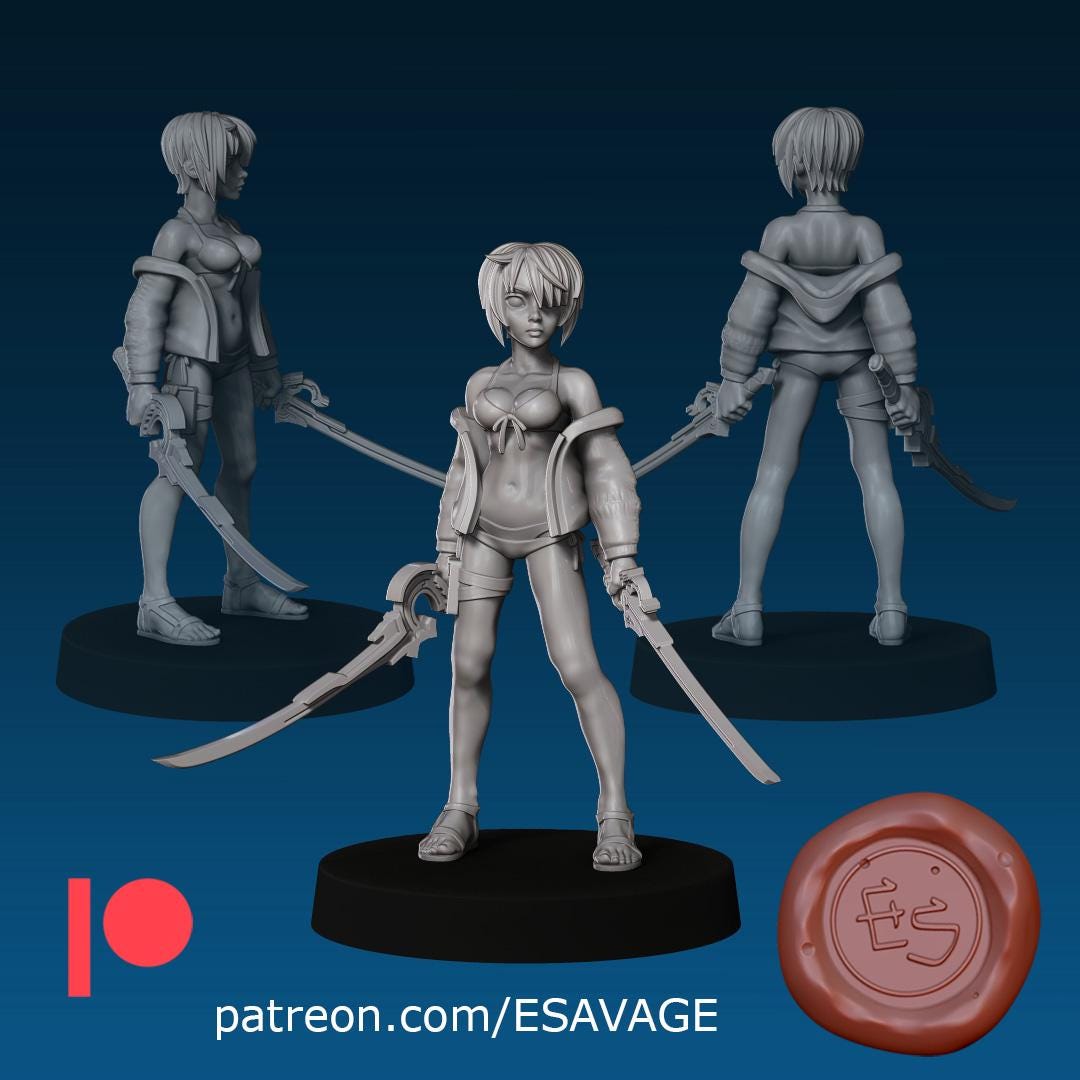 Kayamori Miniature (Standard & Summer Variations) - Ethan Savage Studios - 28mm / 32mm / 36mm / 75mm