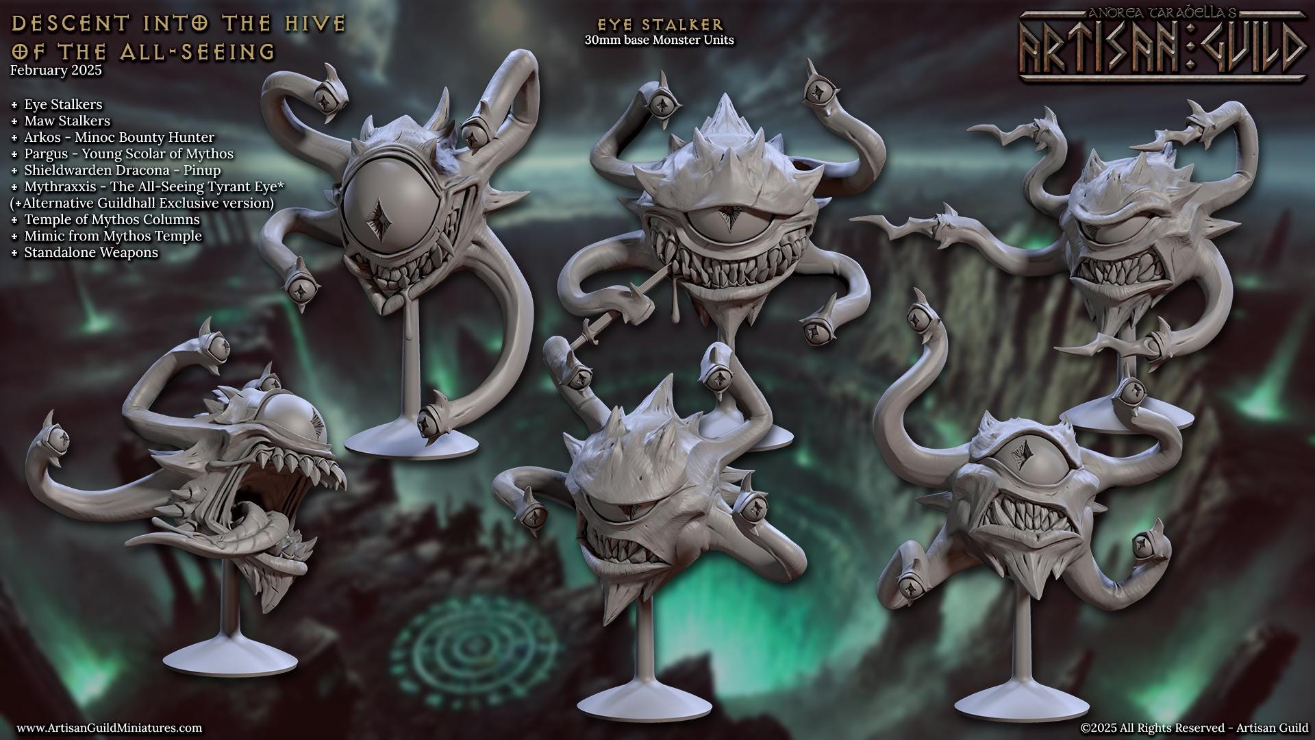 Eye Stalker Miniature (4 Variations) - Artisan Guild - 28mm / 32mm / 36mm