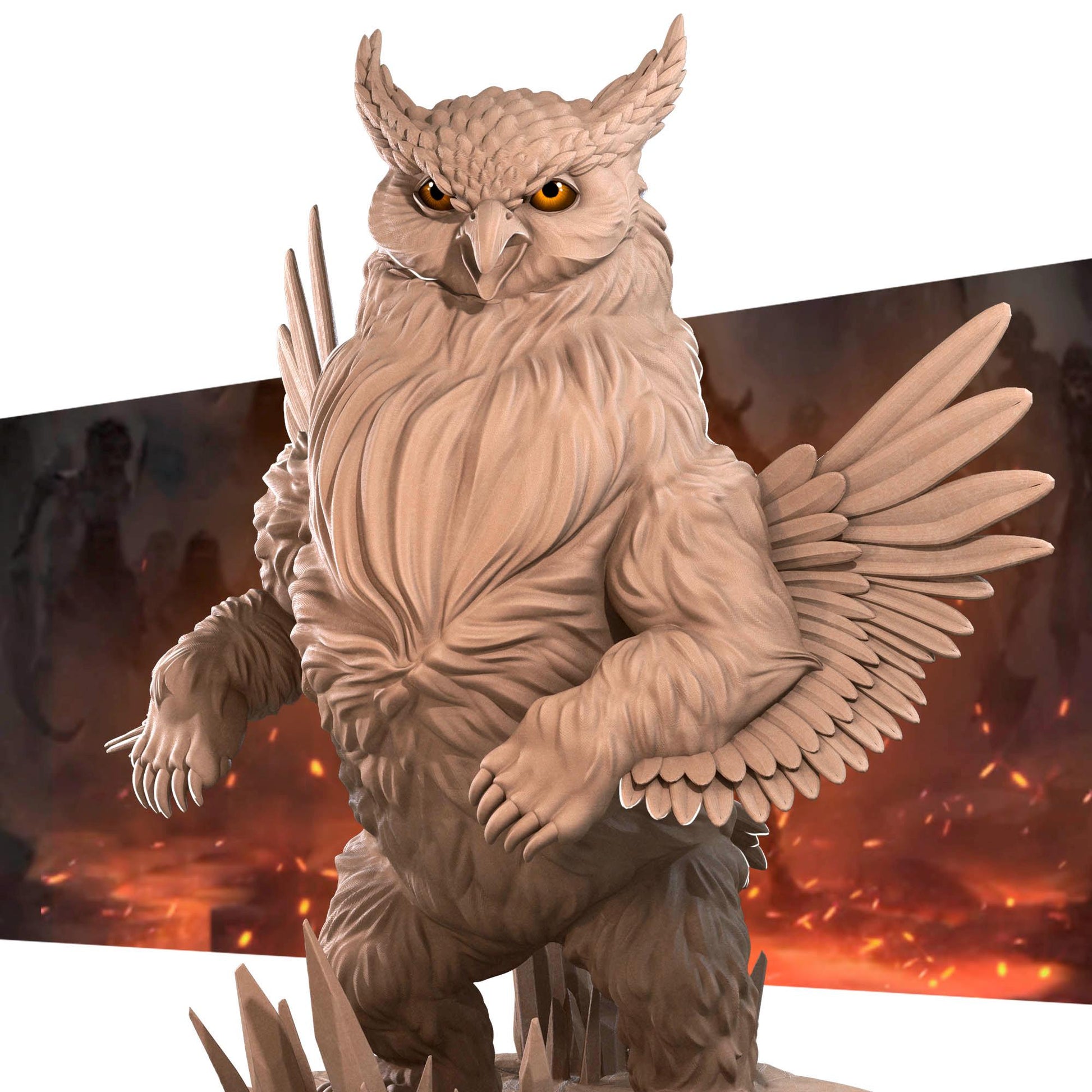 Owlbear Miniature - Bite the Bullet - 28mm / 32mm / 36mm