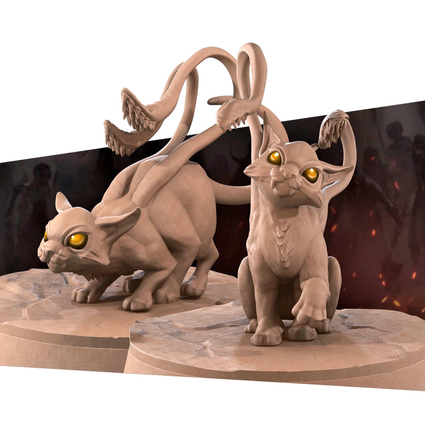 Displacer Kitten Miniature (2 Variations) - Bite the Bullet - 28mm / 32mm / 36mm