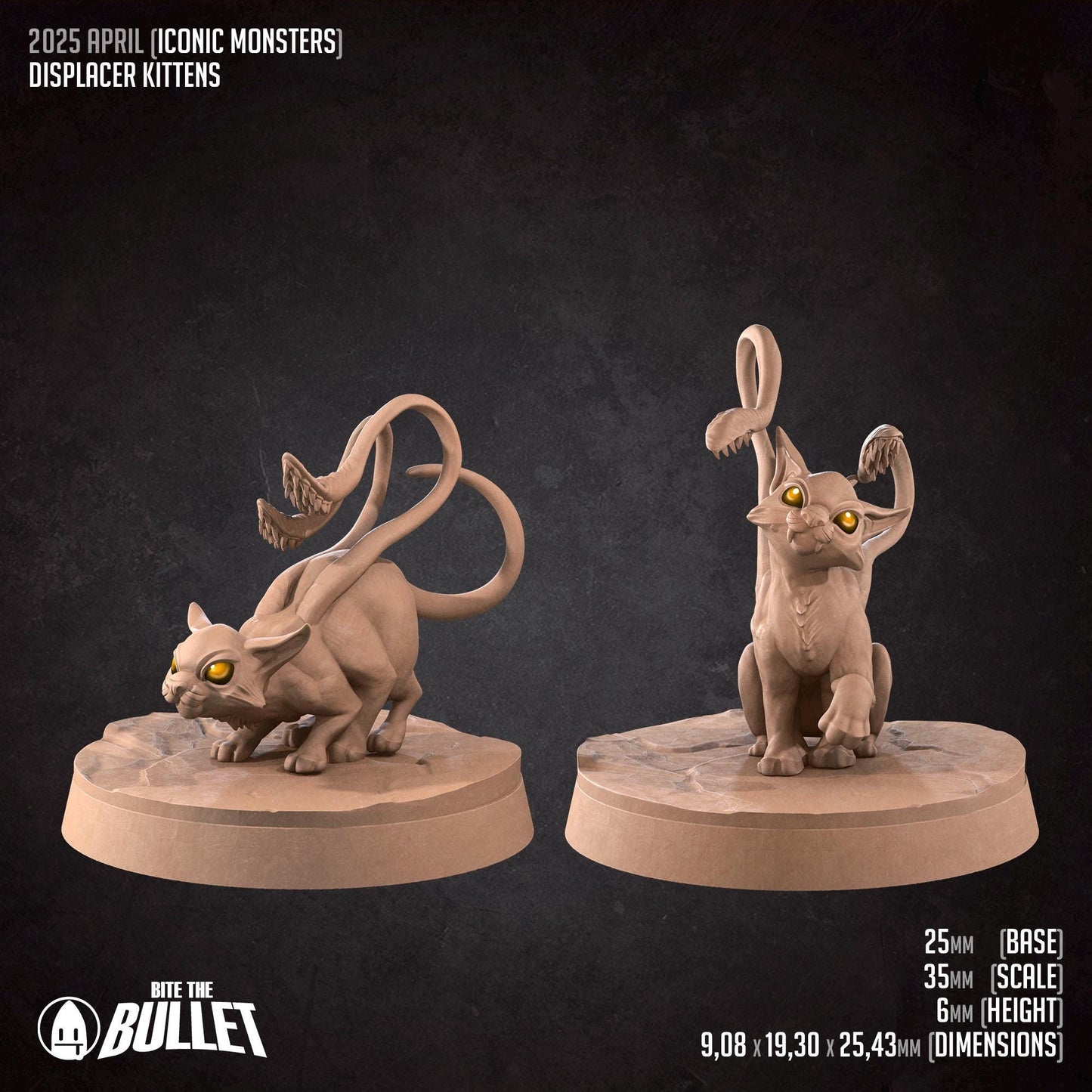 Displacer Kitten Miniature (2 Variations) - Bite the Bullet - 28mm / 32mm / 36mm