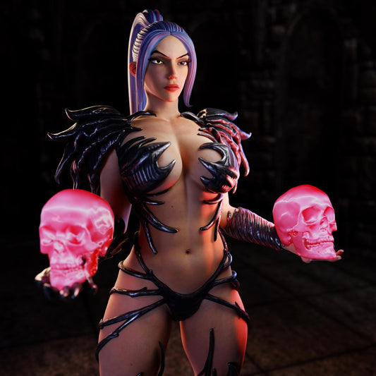 Witch of Desire Aris Miniature - 28mm / 32mm / 36mm / 75mm - Standard & NSFW Variations - QB Works