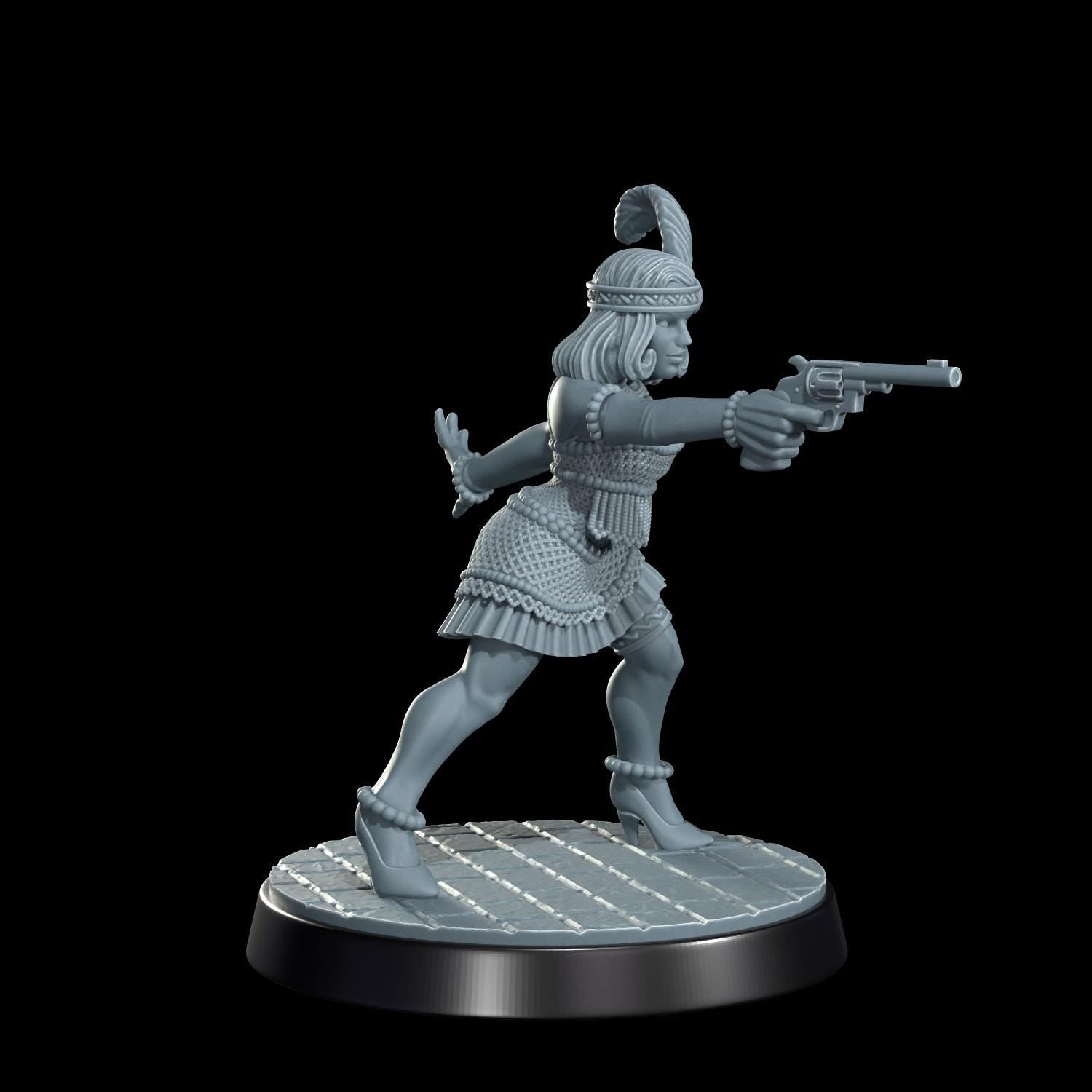 High Speed Horror Flapper Miniature - 28mm / 32mm / 36mm - Cosmondo - Resin Printed 3D Printed TTRPG