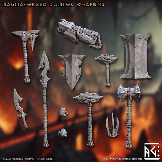 Magmaforged Dumlok Weapons Set - 28mm / 32mm / 36mm - Artisan Guild