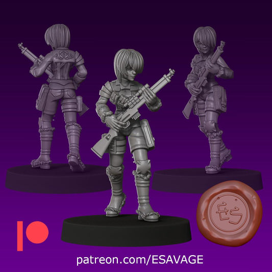 Scout Marina Miniature - Ethan Savage Studios - 28mm / 32mm / 36mm