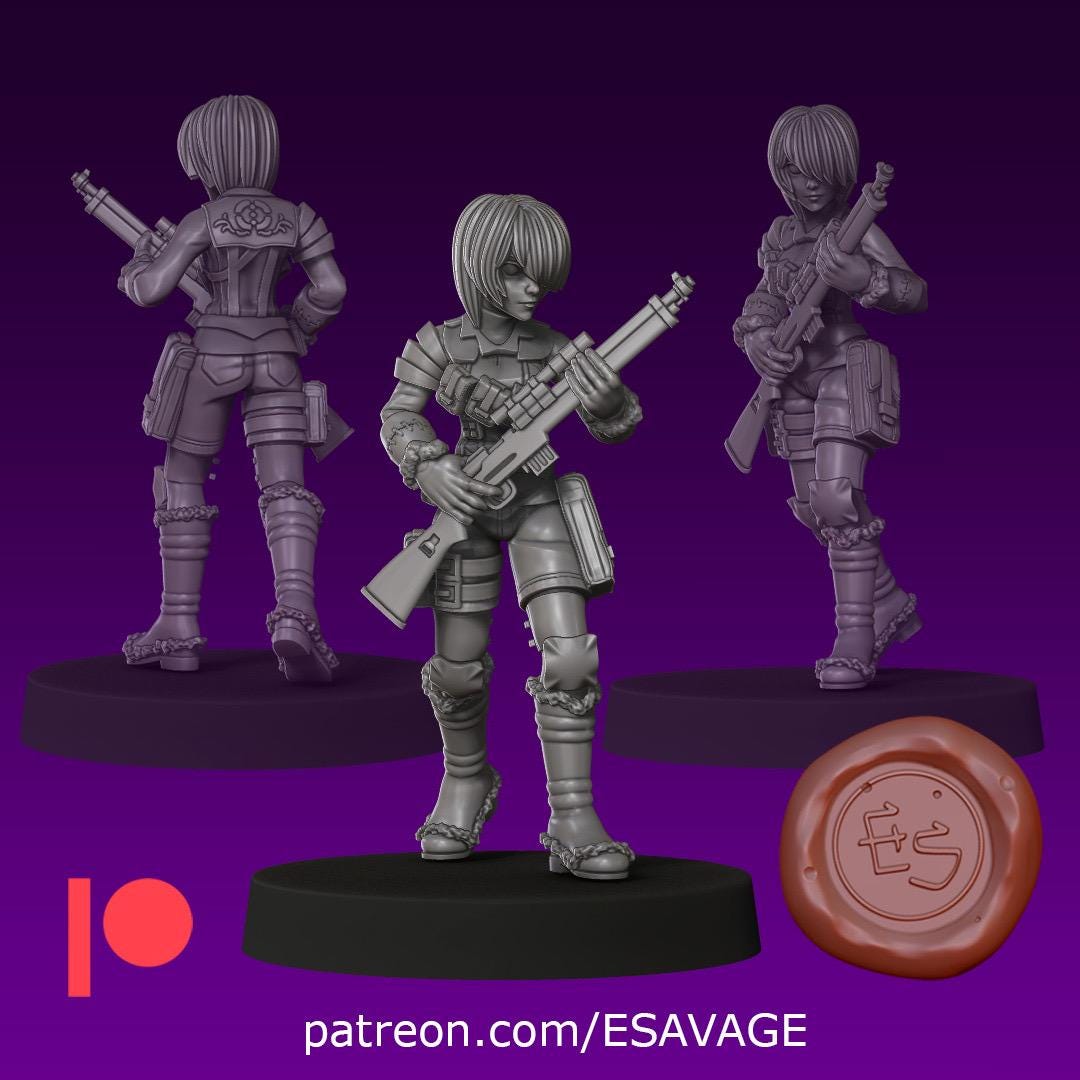Scout Marina Miniature - Ethan Savage Studios - 28mm / 32mm / 36mm