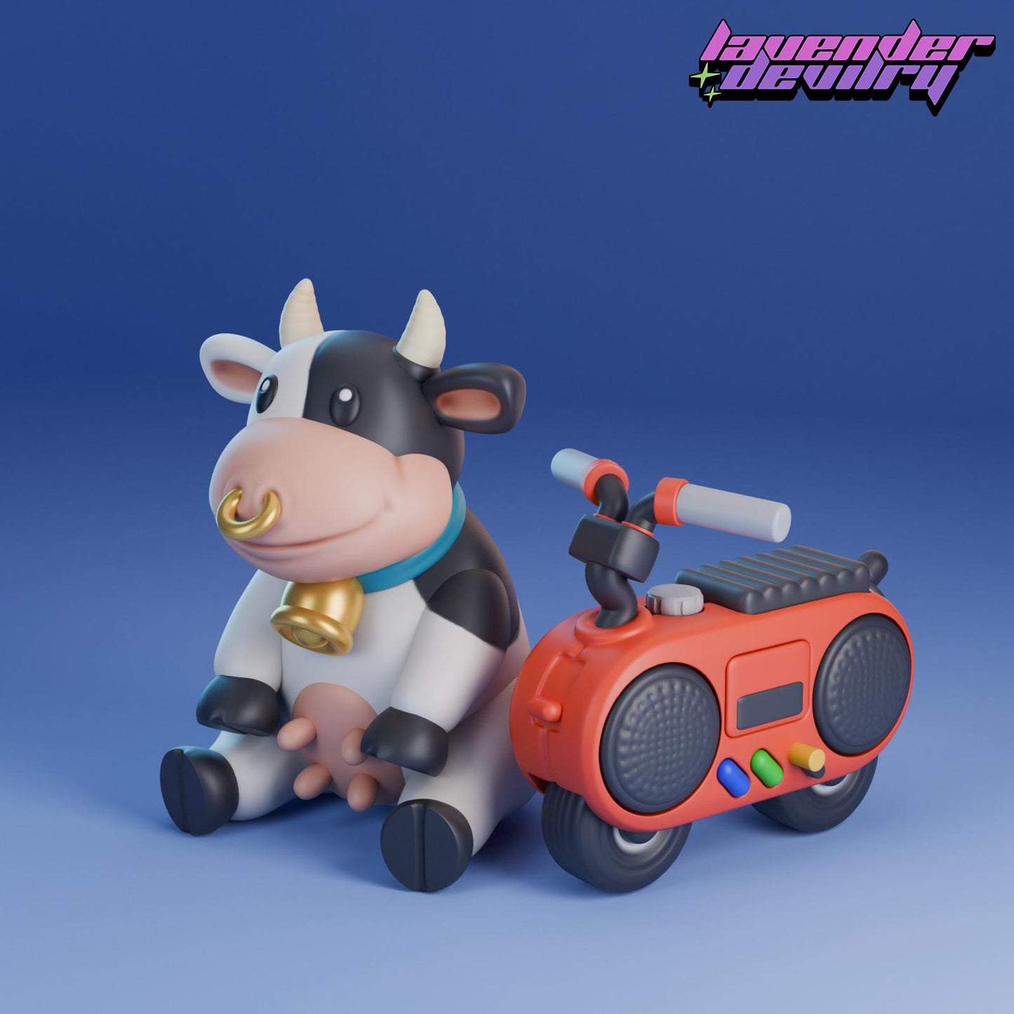 Moomoo Figurine - 75mm - 4 Variations - Lavender Devilry - Resin Printed Figure for D&D, TTRPGs and Board Games