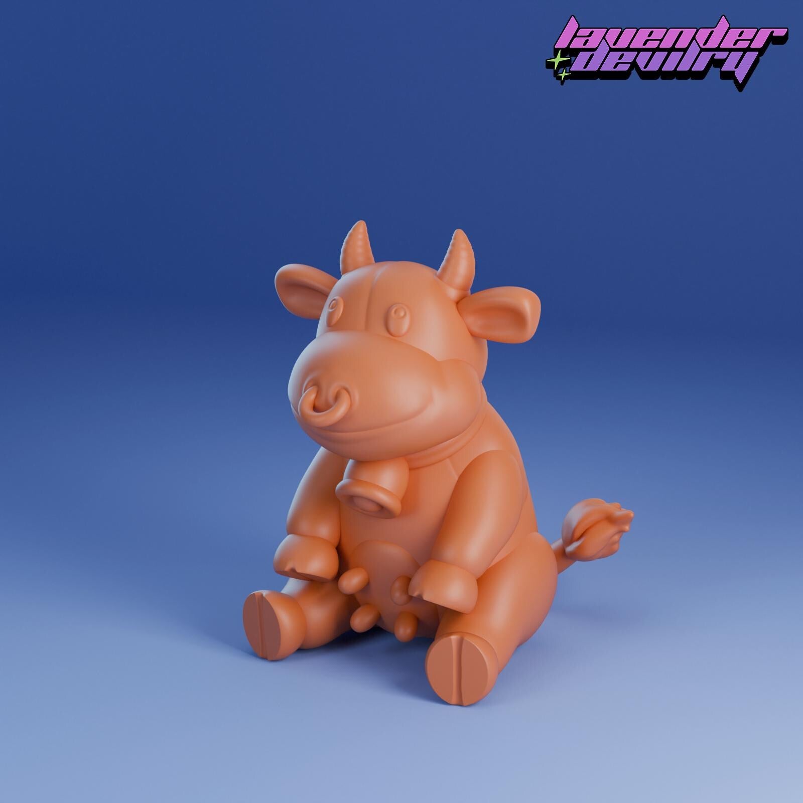 Moomoo Figurine - 75mm - 4 Variations - Lavender Devilry - Resin Printed Figure for D&D, TTRPGs and Board Games