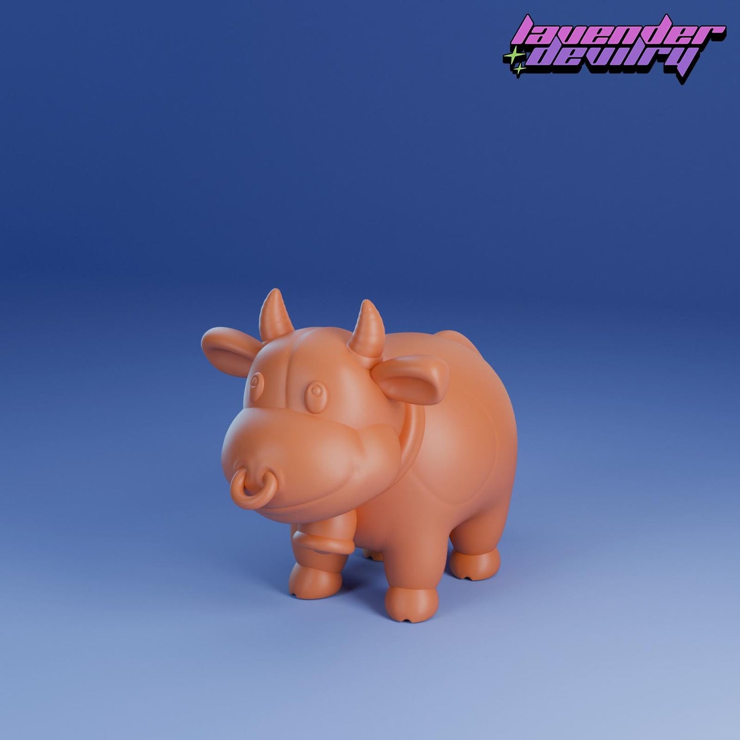 Moomoo Figurine - 75mm - 4 Variations - Lavender Devilry - Resin Printed Figure for D&D, TTRPGs and Board Games