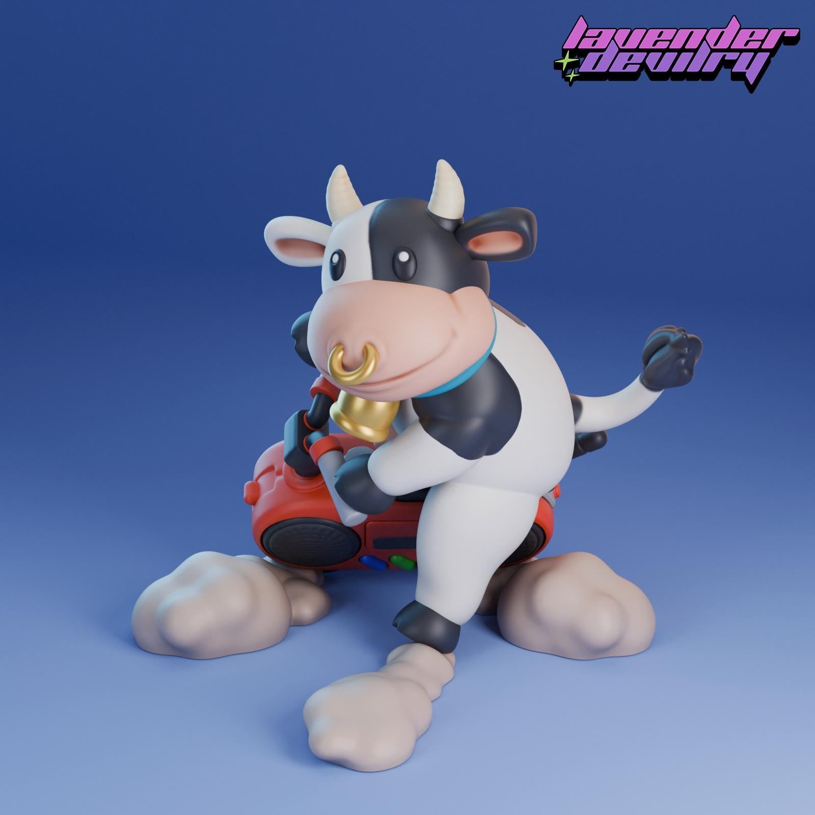 Moomoo Figurine - 75mm - 4 Variations - Lavender Devilry - Resin Printed Figure for D&D, TTRPGs and Board Games