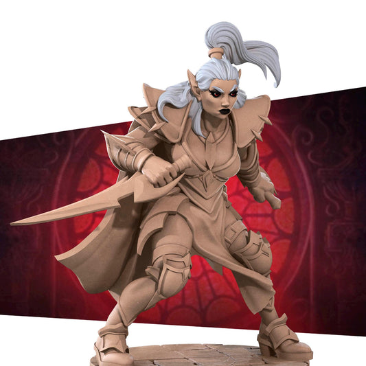 Vampire Assassin Miniature - 28mm / 32mm / 36mm - Bite the Bullet - Resin Printed Figure for D&D, TTRPGs, and Board Games