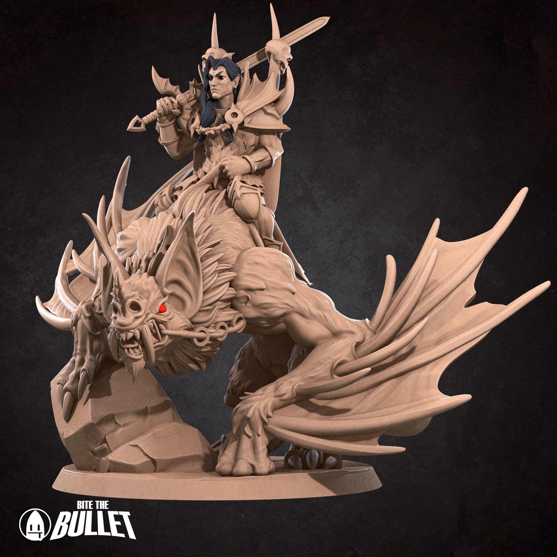 Vampire Commander Miniature - 28mm / 32mm / 36mm - Bite the Bullet - Resin Printed Figure for D&D, TTRPGs, and Board Games