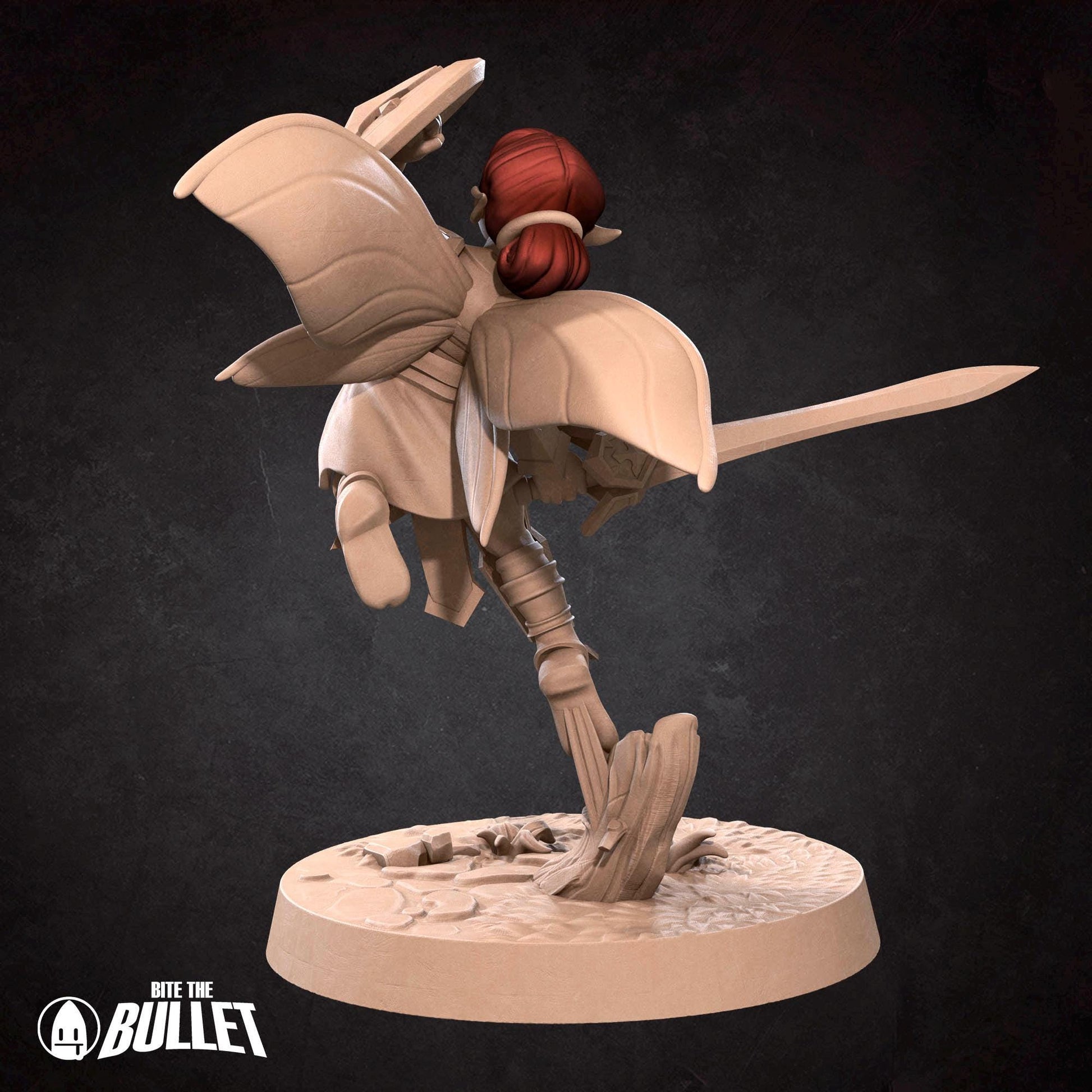 Pixie Paladin Miniature - 28mm / 32mm / 36mm - Bite the Bullet - Resin Printed Figure for D&D, TTRPGs, and Board Games