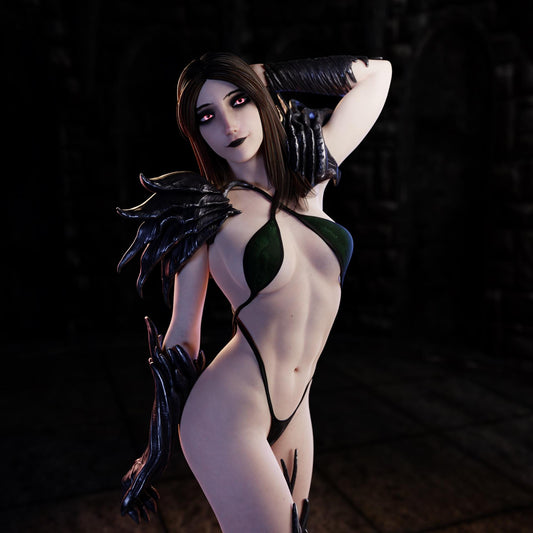 Witch of Desire Vesper Miniature - 28mm / 32mm / 36mm / 75mm - Standard & NSFW Variations - QB Works