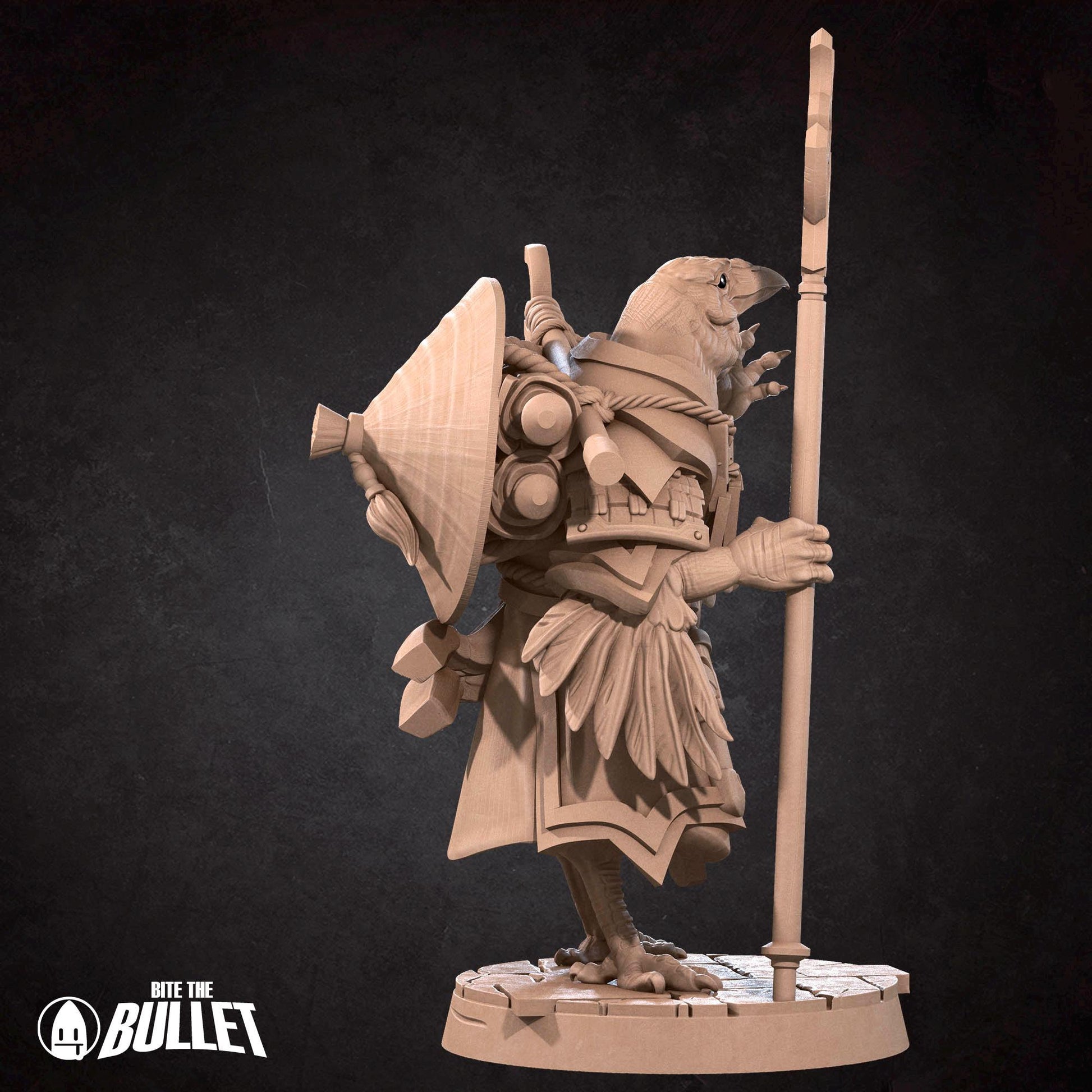 Tengu Oracle Miniature - 28mm / 32mm / 36mm - Bite the Bullet - Resin Printed Figure for D&D, TTRPGs, and Board Games