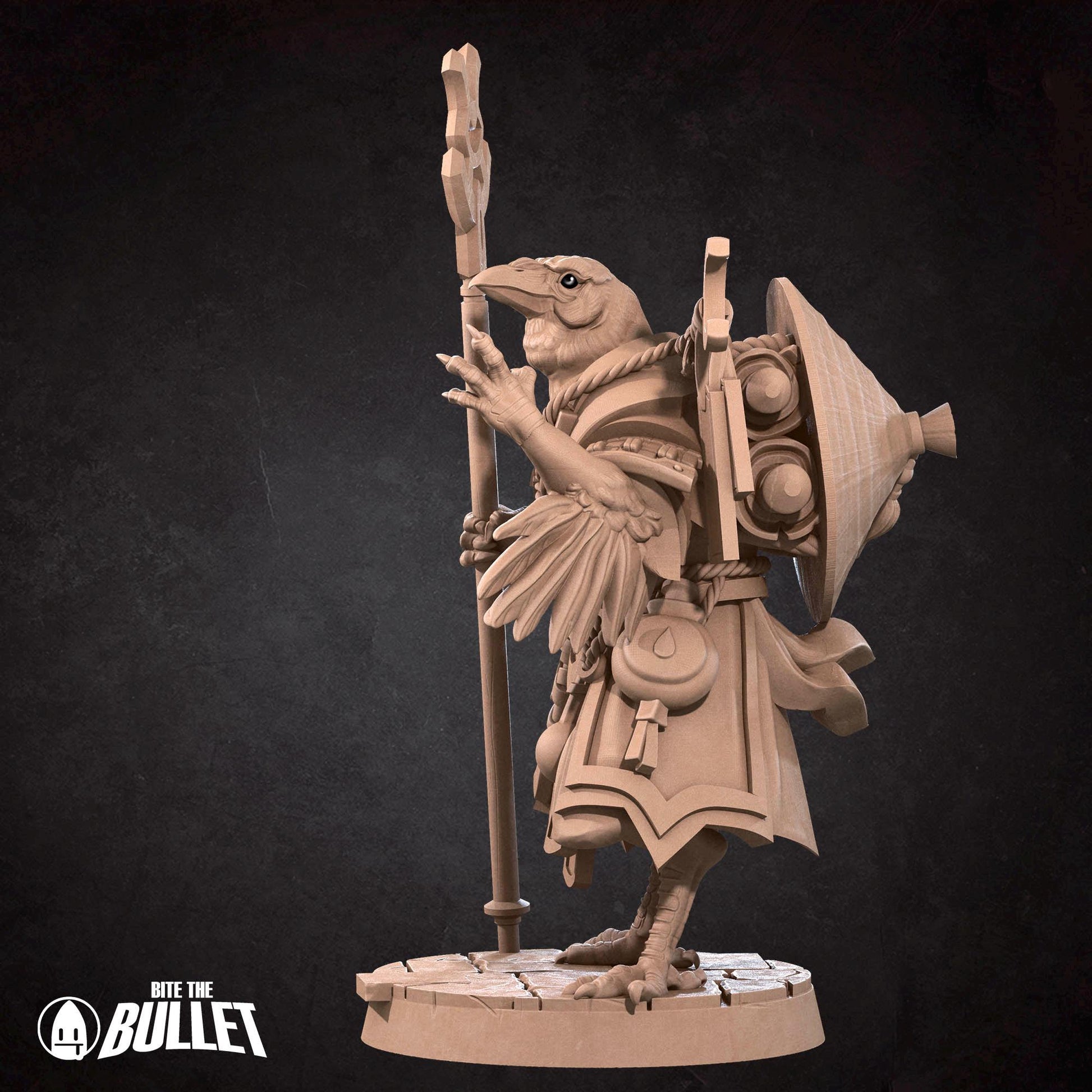 Tengu Oracle Miniature - 28mm / 32mm / 36mm - Bite the Bullet - Resin Printed Figure for D&D, TTRPGs, and Board Games