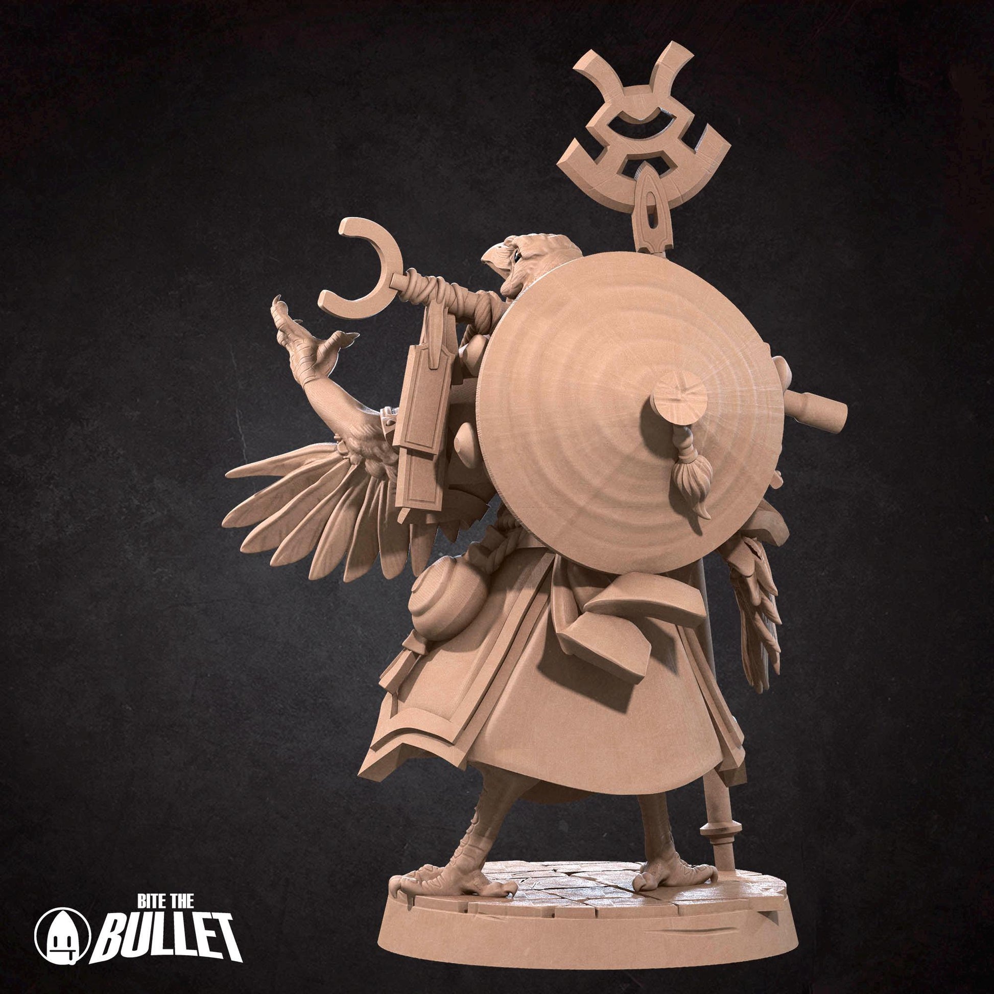 Tengu Oracle Miniature - 28mm / 32mm / 36mm - Bite the Bullet - Resin Printed Figure for D&D, TTRPGs, and Board Games